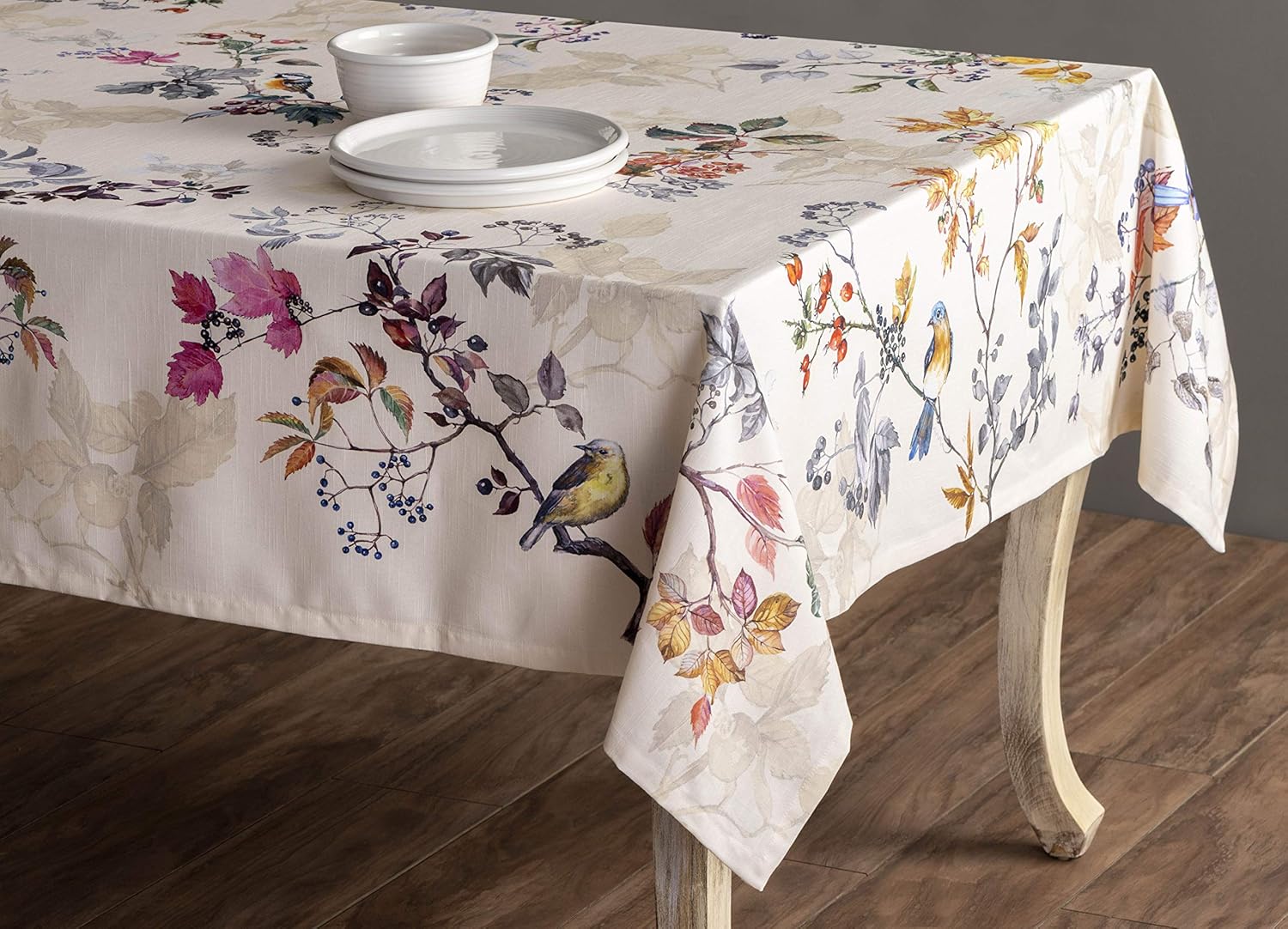 Maison d’ Hermine – Mantel rectangular decorativo lavable de 70 x 108 pulgadas, 100% algodón, para cena de vacaciones, boda y comedor, equinoccio,