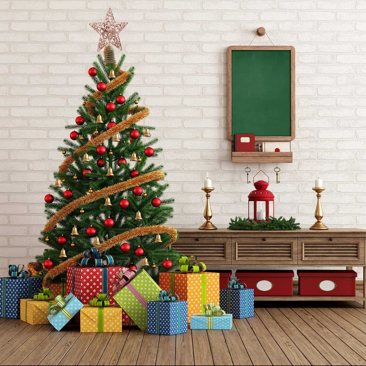 Aneco – Decoración para árbol de Navidad (metal, 10 pulgadas)