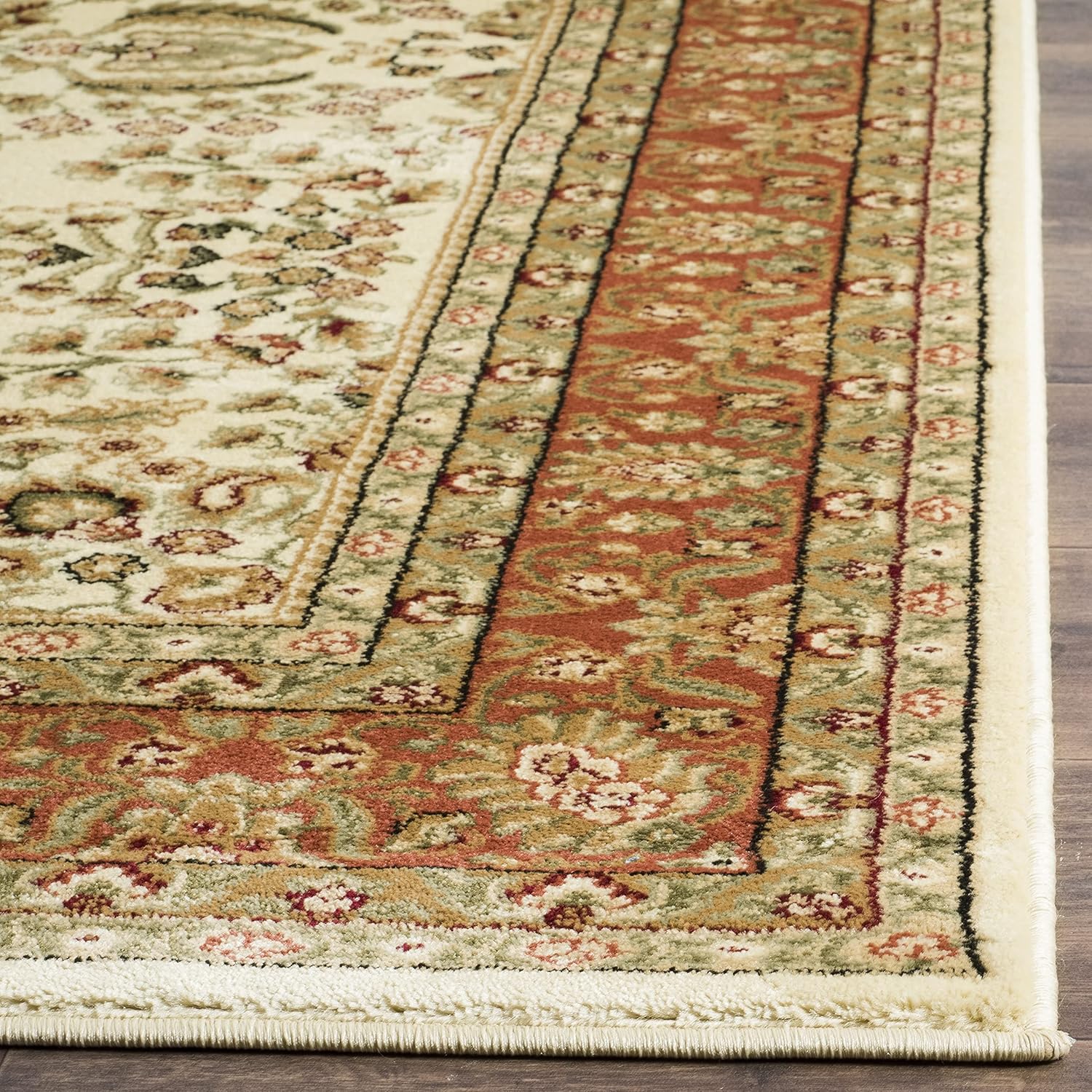 Safavieh Lyndhurst Collection, LNH214A, tapete oriental tradicional en rojo y negro, Polipropileno