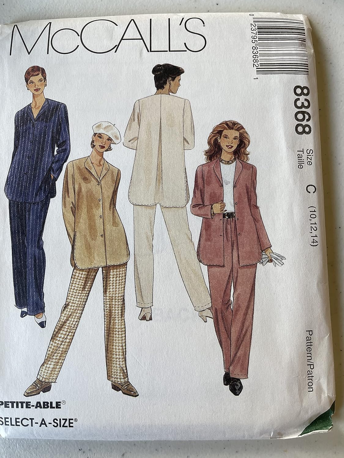 McCall’s 8368 Misses Top and Pull-On Pants Sewing Pattern Size 10-12-14