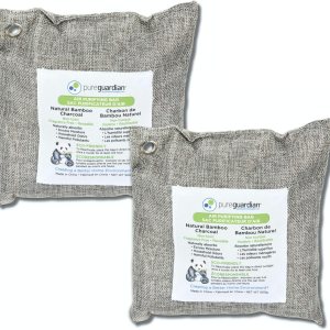 PureGuardian CB500 Bamboo Charcoal – Bolsa purificadora de aire (17.64 oz), color gris, paquete de 2 PureGuardian CB500 Bamboo Charcoal – Bolsa purificadora de aire (17.64 oz), color gris, paquete de 2