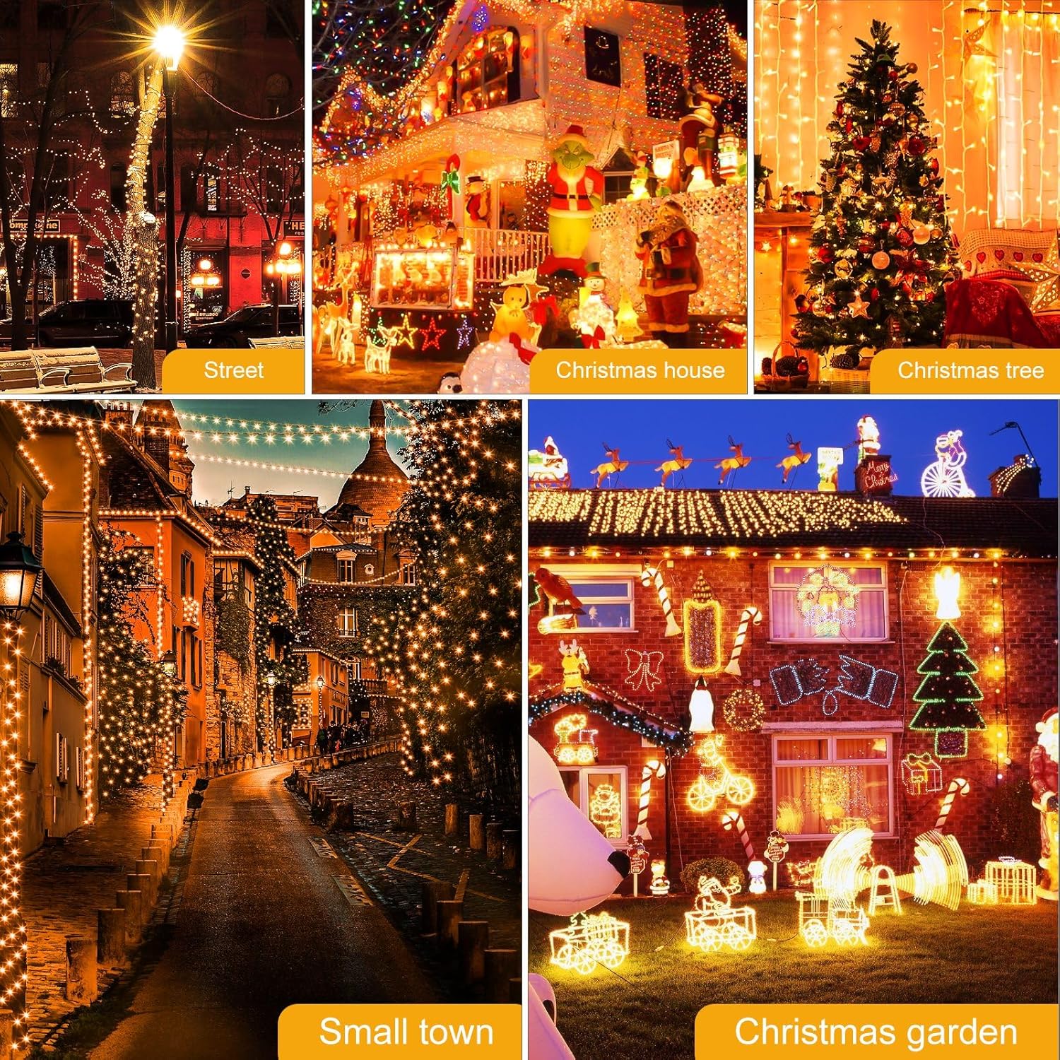 Guirnalda de luces de Navidad para exteriores, 328 pies, 800 luces LED para árbol de Navidad con 8 modos y temporizador, control remoto RF,