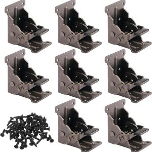Paquete de 8 soportes plegables para patas, soporte plegable para patas de mesa, bisagra autobloqueante, soporte de soporte plegable con tornillos Paquete de 8 soportes plegables para patas, soporte plegable para patas de mesa, bisagra autobloqueante, soporte de soporte plegable con tornillos