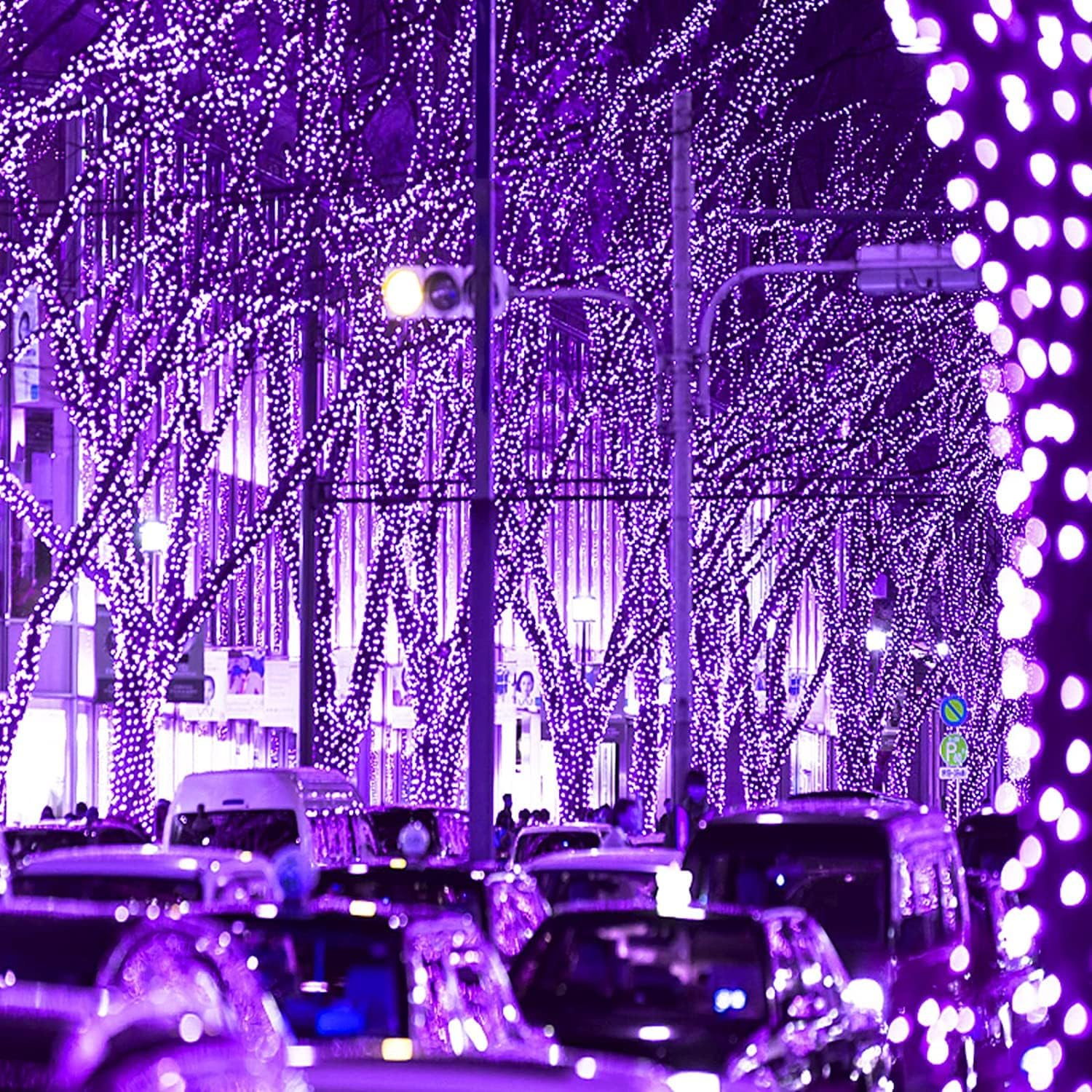 1 paquete de 100 luces LED solares de Navidad de 39 pies para exteriores, funciona con energía solar con 8 modos de luces impermeables para