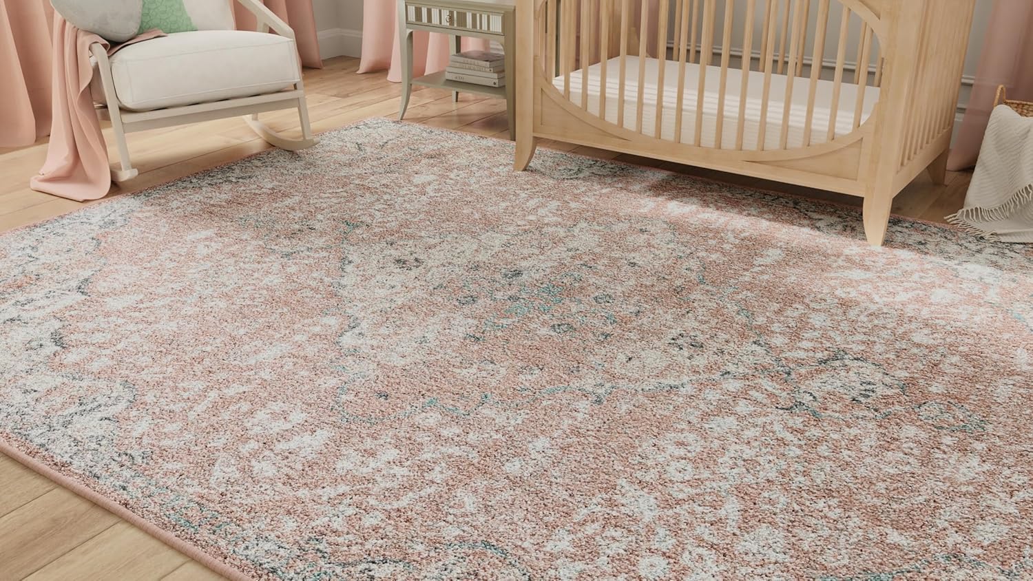 Rugs America Tapete de transición Hailey Collection, diseño vintage. Ideal para salas de estar, comedores, dormitorios y más.