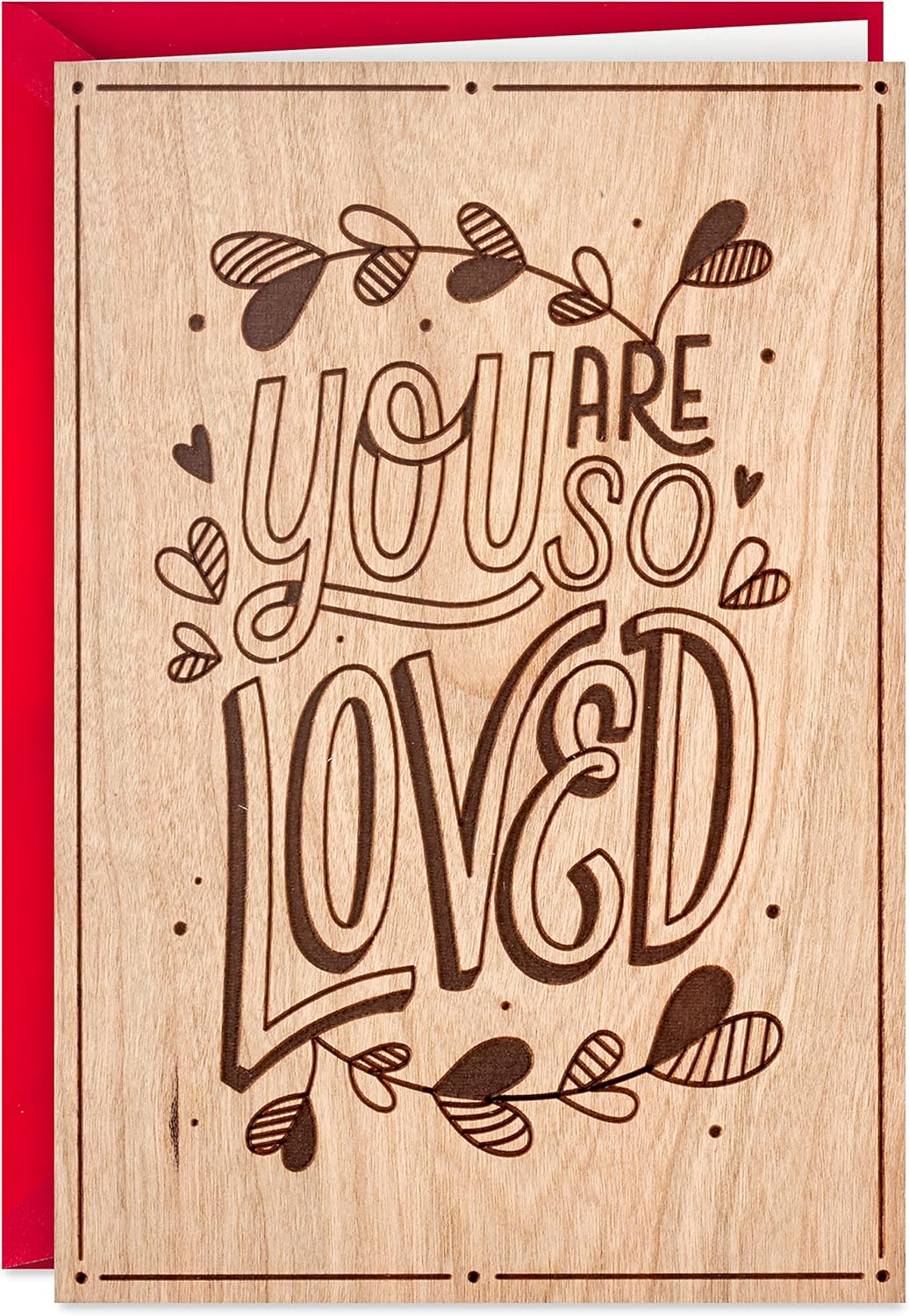 Hallmark Tarjeta de San Valentín de madera de firma (So Loved)