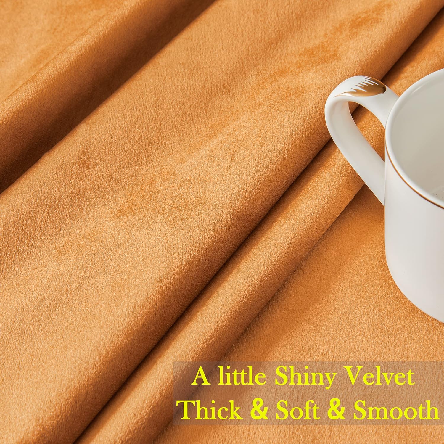 Timeper Cortinas de terciopelo amarillo naranja para el hogar, decoración retro brillante para vacaciones, cortinas de terciopelo súper suave,