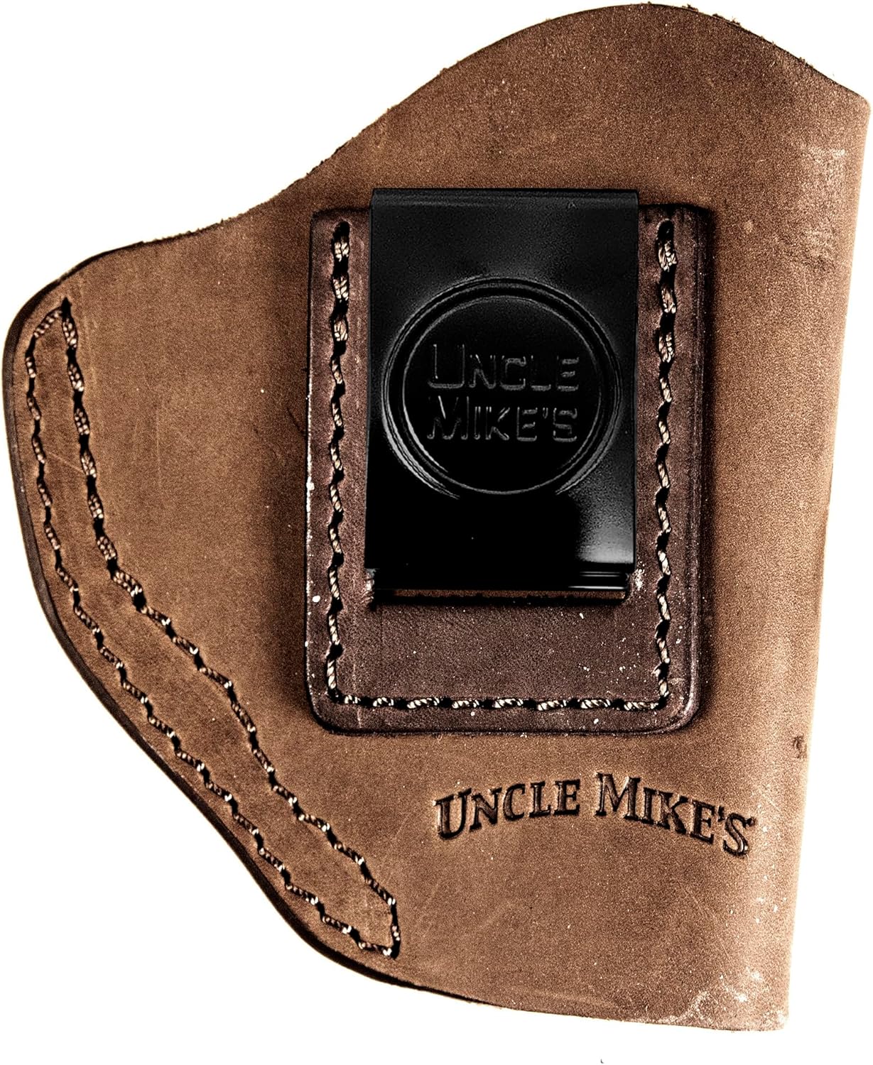 Uncle Mikes – Funda de cuero interior para cintura, talla 2, se adapta a la mayoría de revólveres de marco pequeño (Ruger LCRS&W J FramesTaurus