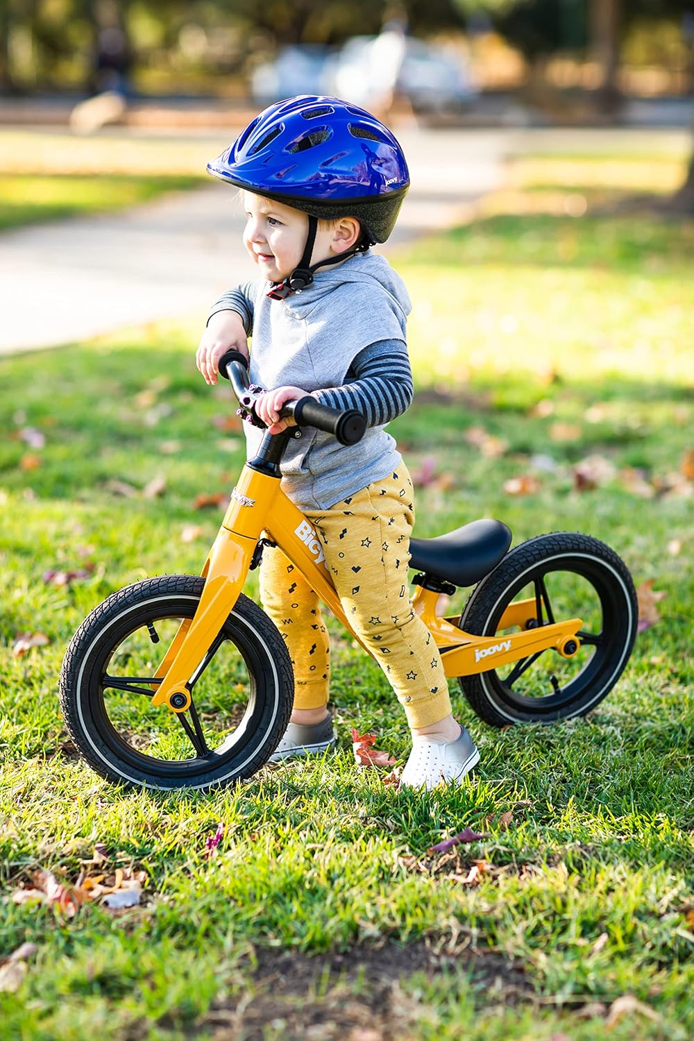 Joovy Bicicleta de equilibrio Bicycoo Mg, bicicleta para niños pequeños, Goldy