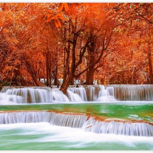 wall26 Adhesivo mural removible para pared, cascada de río, bosque rápido, naturaleza, desierto, fotografía, realismo, paisaje rústico, decorativo, wall26 Adhesivo mural removible para pared, cascada de río, bosque rápido, naturaleza, desierto, fotografía, realismo, paisaje rústico, decorativo,