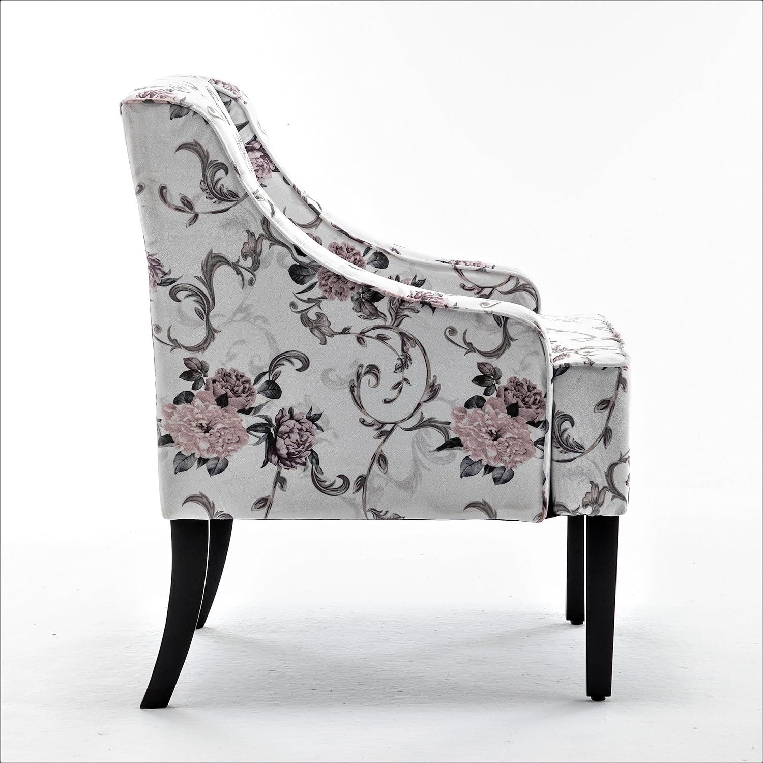 Sillas decorativas de tela estampada para sala de estar, dormitorio, comedor y entrada, asientos decorativos con diseño elegante, brazos empotrados