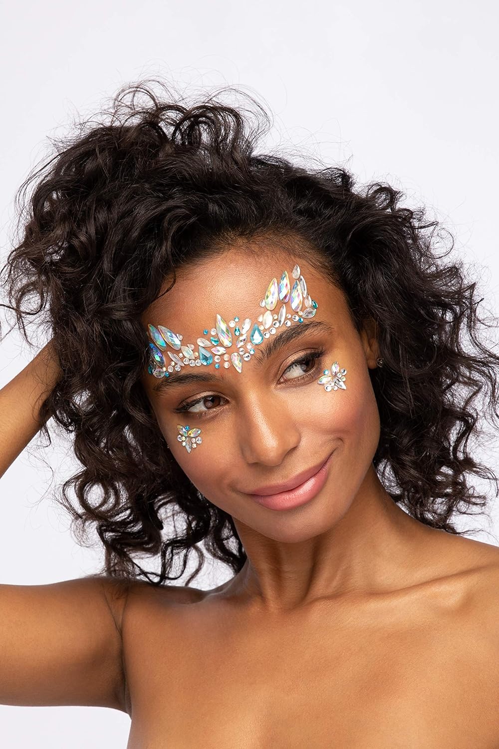Joyas faciales por Moon Glitter  Gemas para el cuerpo de la cara, calcomanías de cristal para maquillaje de ojos, joyas temporales para tatuajes