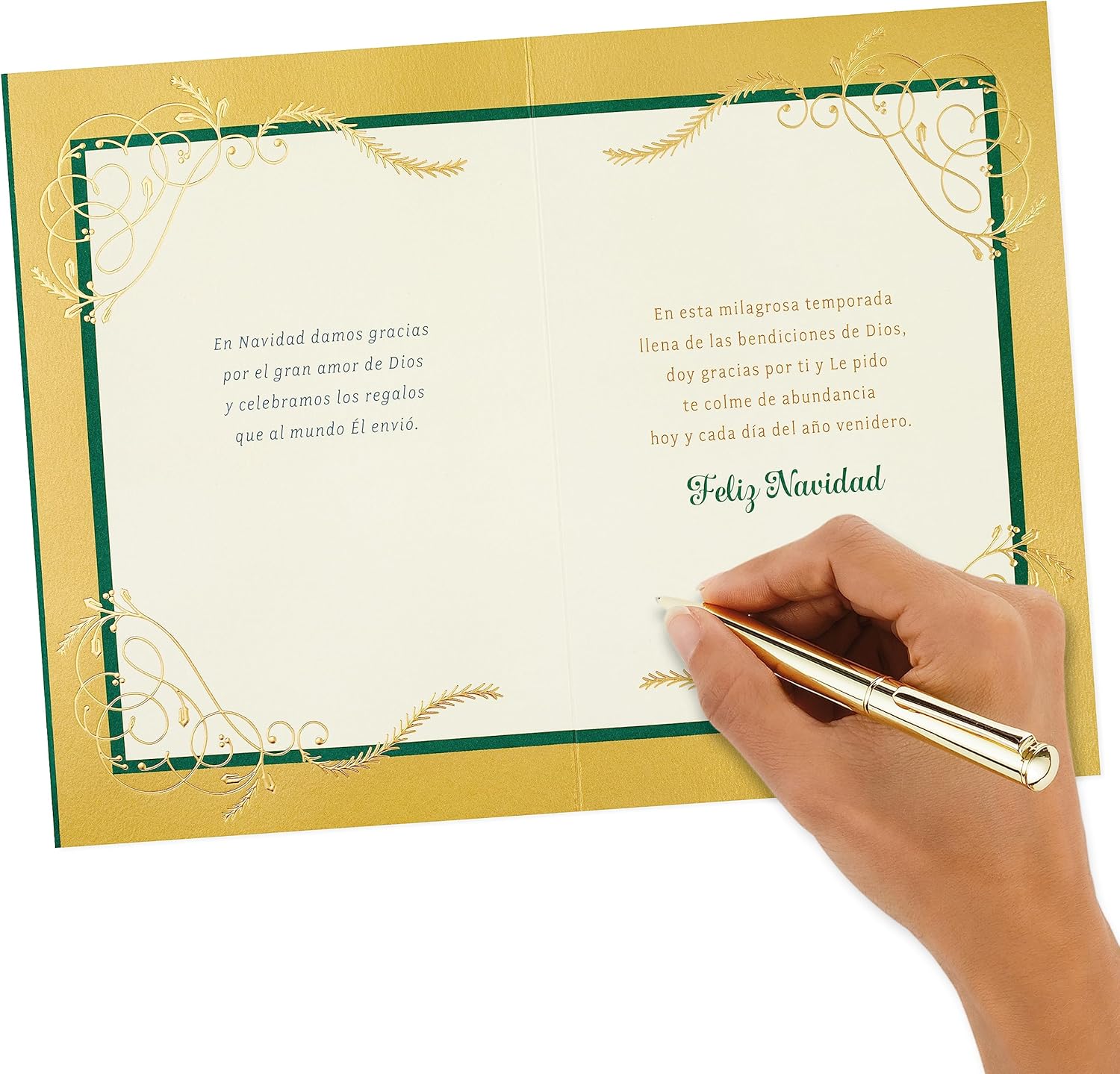 Hallmark Tarjeta de Navidad Española Vida (Celebrando desde lejos)