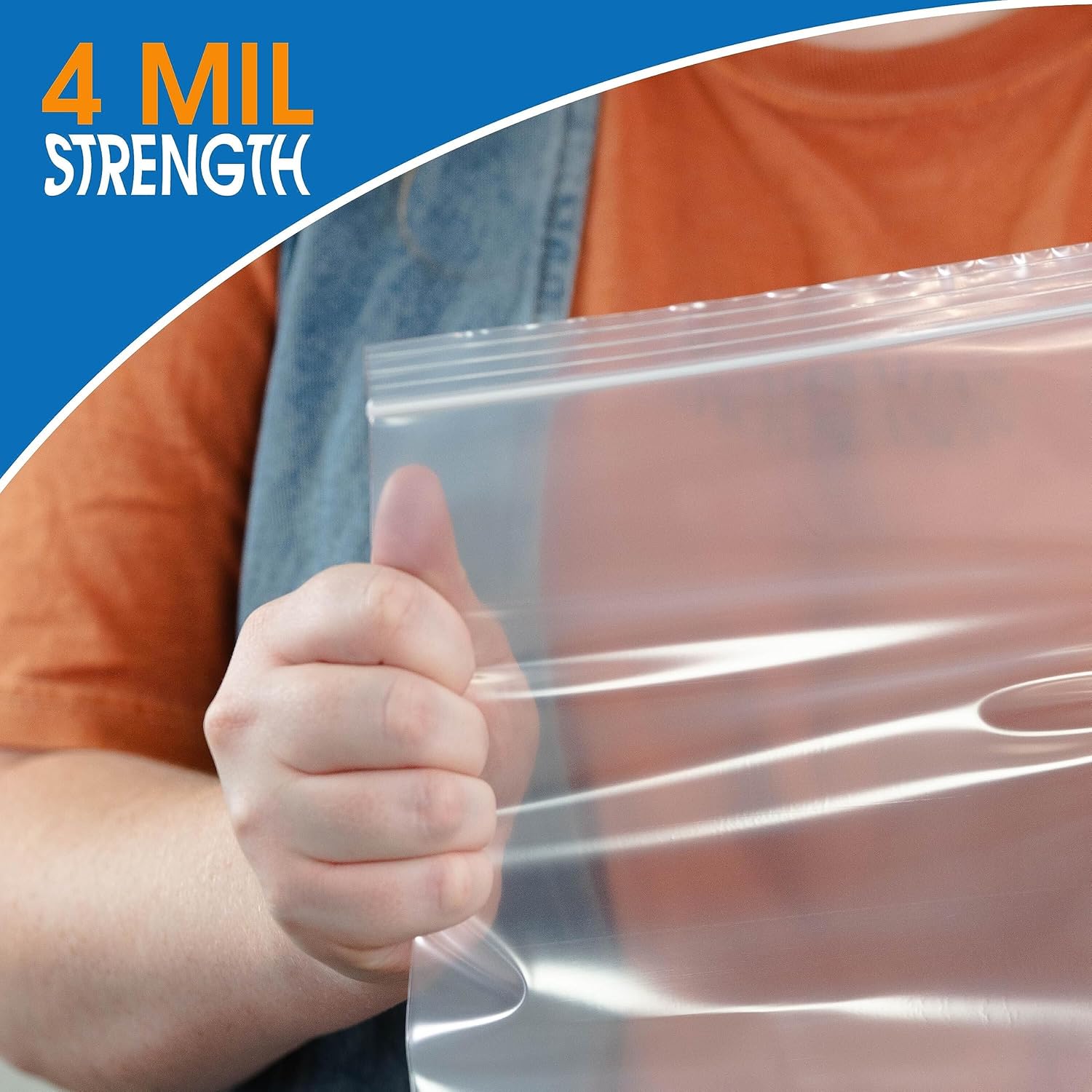 Spartan Industrial – Bolsas de polietileno de plástico transparente con cierre de cremallera de 12 x 15 pulgadas (250 unidades) de 4 mil de grosor,
