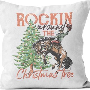 Decoración de Navidad occidental, fundas de almohada de Navidad de 18 x 18 pulgadas, decoración de Navidad occidental, fundas de almohada Decoración de Navidad occidental, fundas de almohada de Navidad de 18 x 18 pulgadas, decoración de Navidad occidental, fundas de almohada