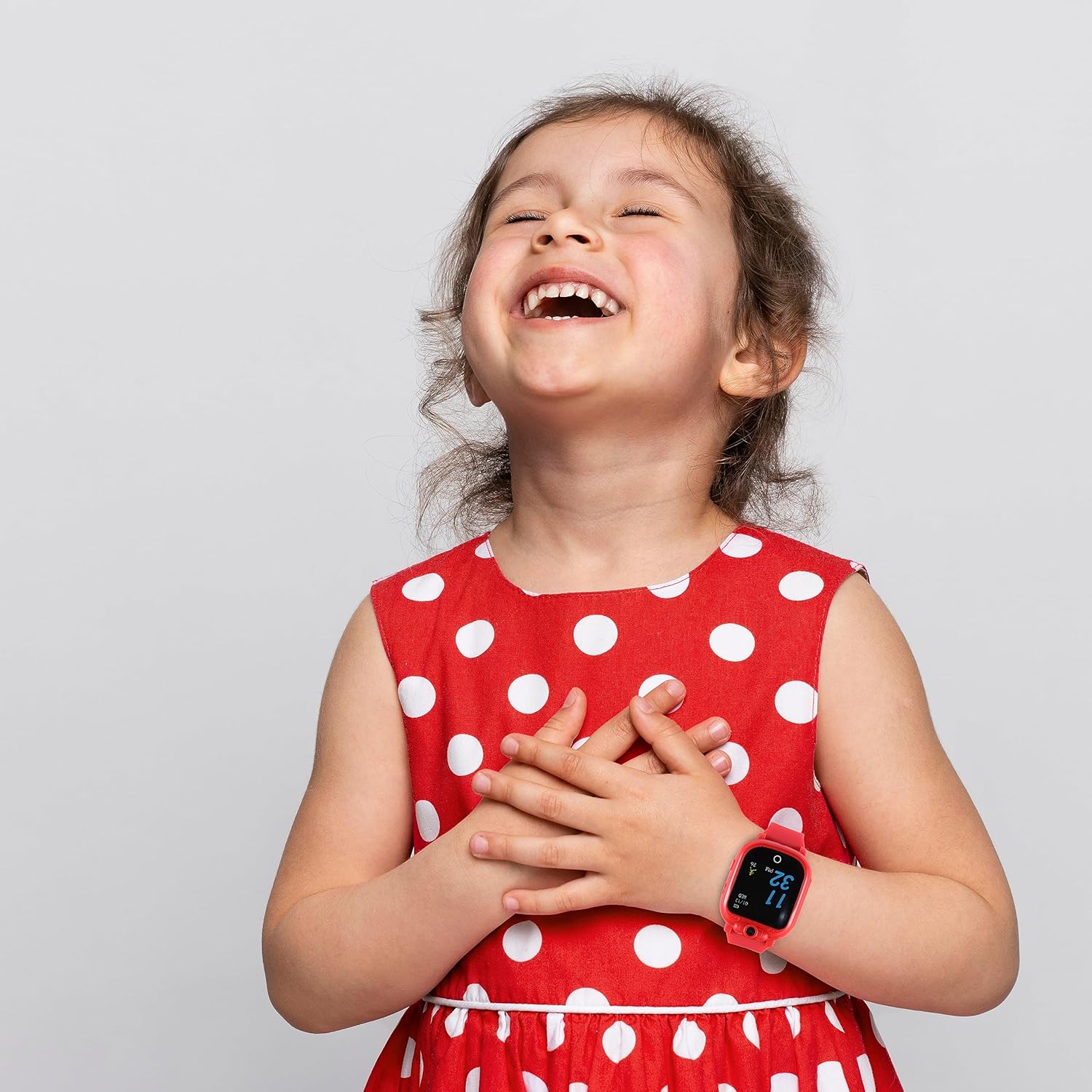 Vivitar Reloj inteligente para niños, conectividad Bluetooth, pantalla táctil de 1.54 pulgadas, cámara giratoria, juegos integrados, reloj