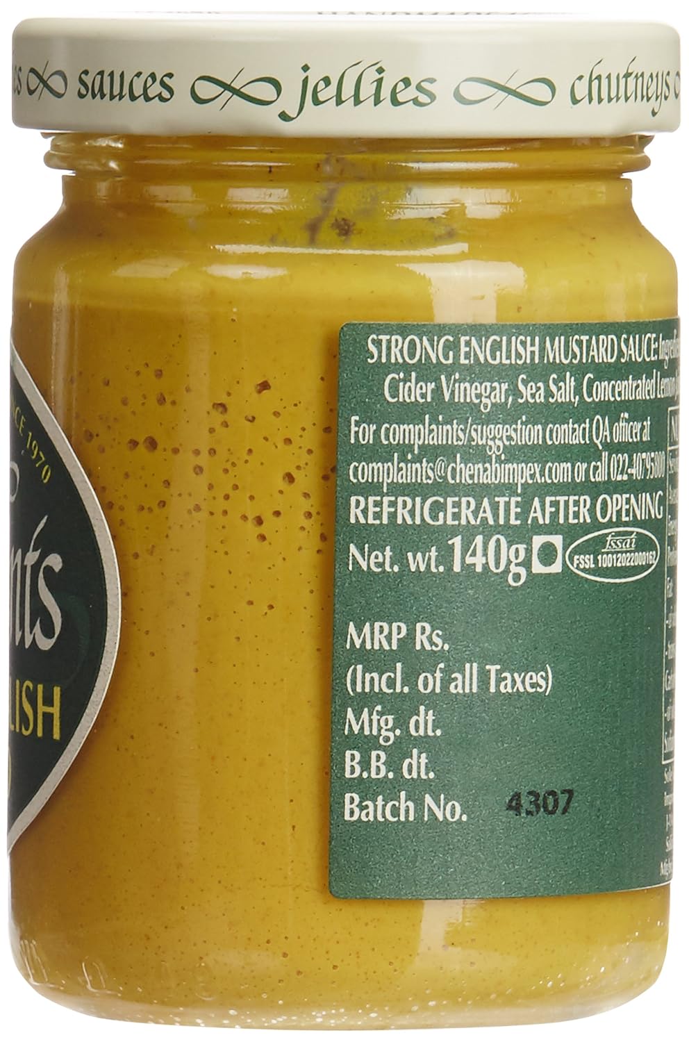 Tracklements Mostaza Inglesa Fuerte (4.94 oz)