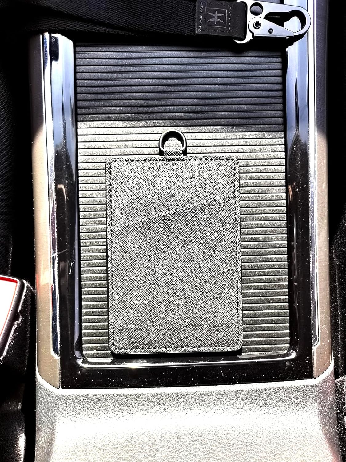 Portatarjetas con cordón, soporte de cuero para tarjetas de identificación, soporte vertical para tarjetas de identificación para el trabajo y la
