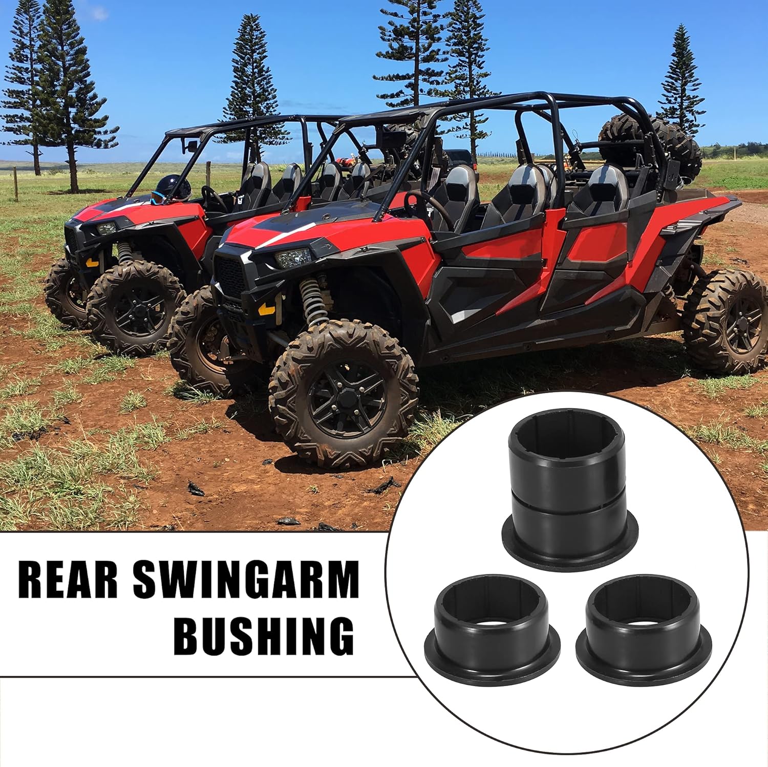 X AUTOHAUX Kit de bujes de brazo oscilante trasero WE345575 para Polaris Scrambler 500 2006-2012 para Ranger