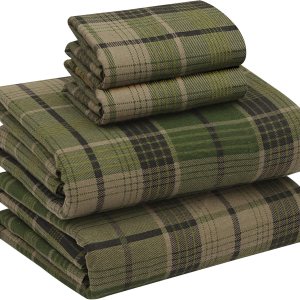 RUVANTI Sábanas de franela de tamaño matrimonial, juego de sábanas de franela 100% algodón cepillado, bolsillos profundos de 16 pulgadas (se adapta RUVANTI Sábanas de franela de tamaño matrimonial, juego de sábanas de franela 100% algodón cepillado, bolsillos profundos de 16 pulgadas (se adapta