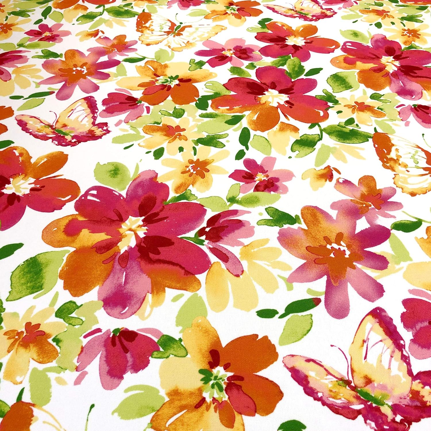 Mantel de tela con cuentas para primavera y verano, fácil cuidado, resistente a las manchas (60 x 102 pulgadas, rectangular, jardín de primavera)
