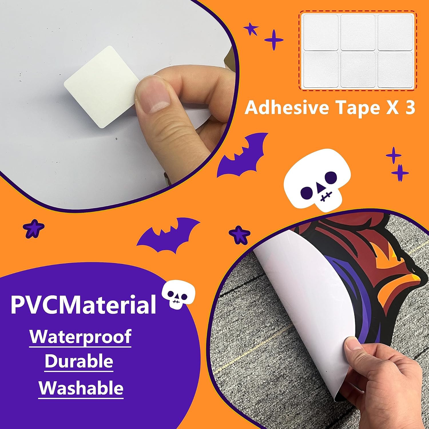 Kit de decoración de Halloween para maletero o golosinas, monstruo de Halloween para automóvil, SUV, puerta de garaje, entrada, arco, decoración de