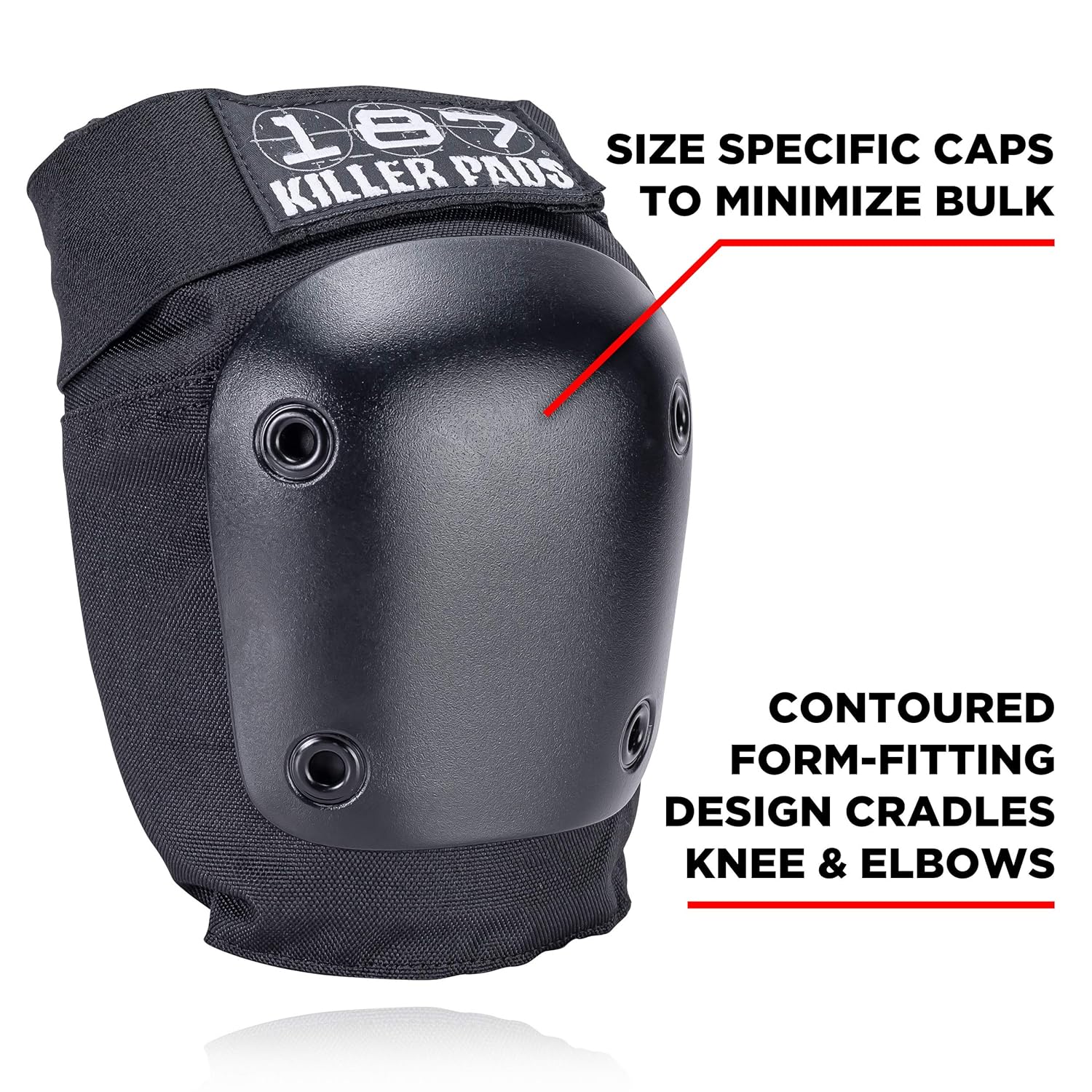 187 Killer Pads Paquete combinado de rodilleras, coderas, negro, pequeñomediano