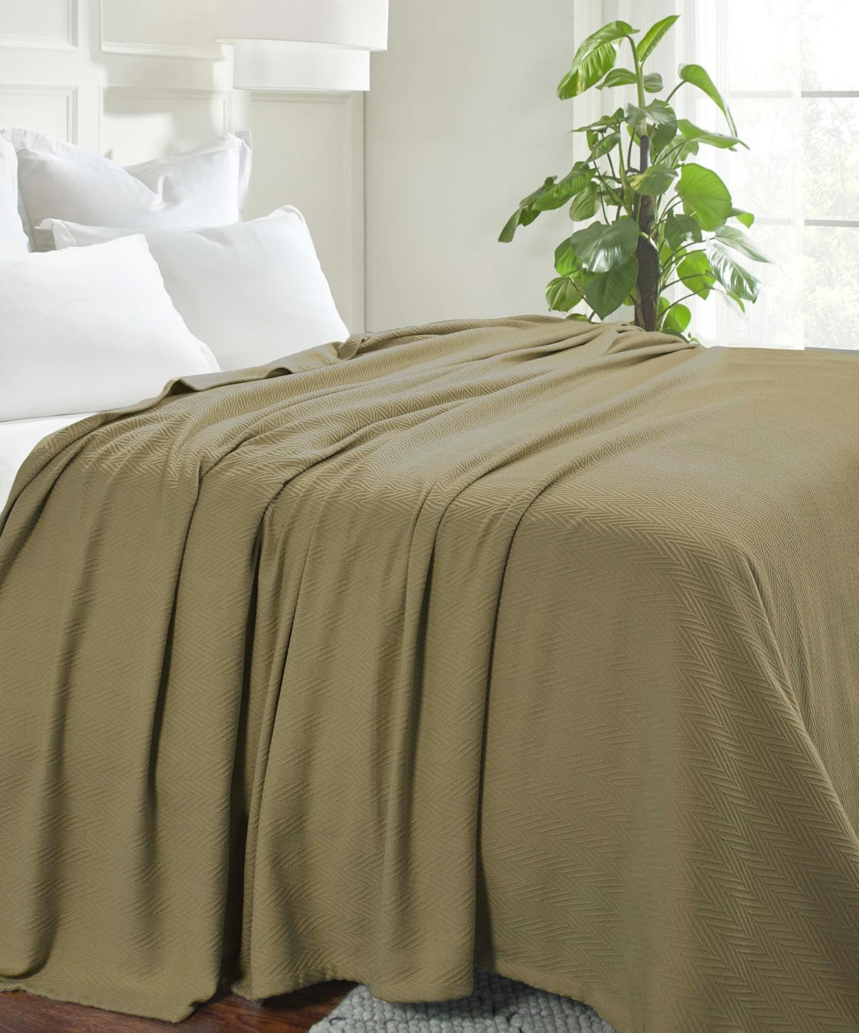 SUPERIOR Manta de gran tamaño 100% algodón, manta tejida para sofá, cama, ropa de cama, casa de campo, artículos esenciales para el hogar, mantas