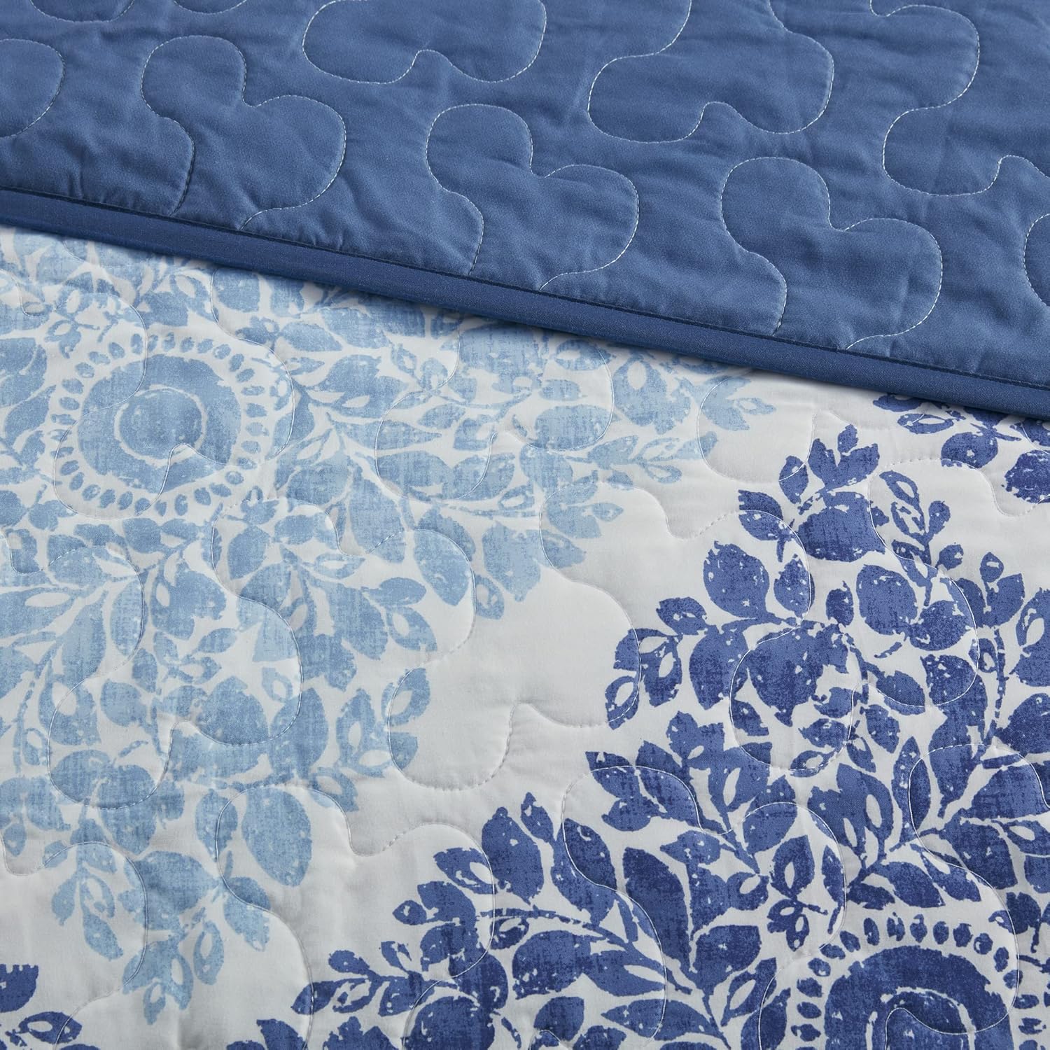 Madison Park Claire – Edredón de diseño moderno para todas las estaciones, juego de cama ligero y transpirable, fundas a juego, almohada decorativa,