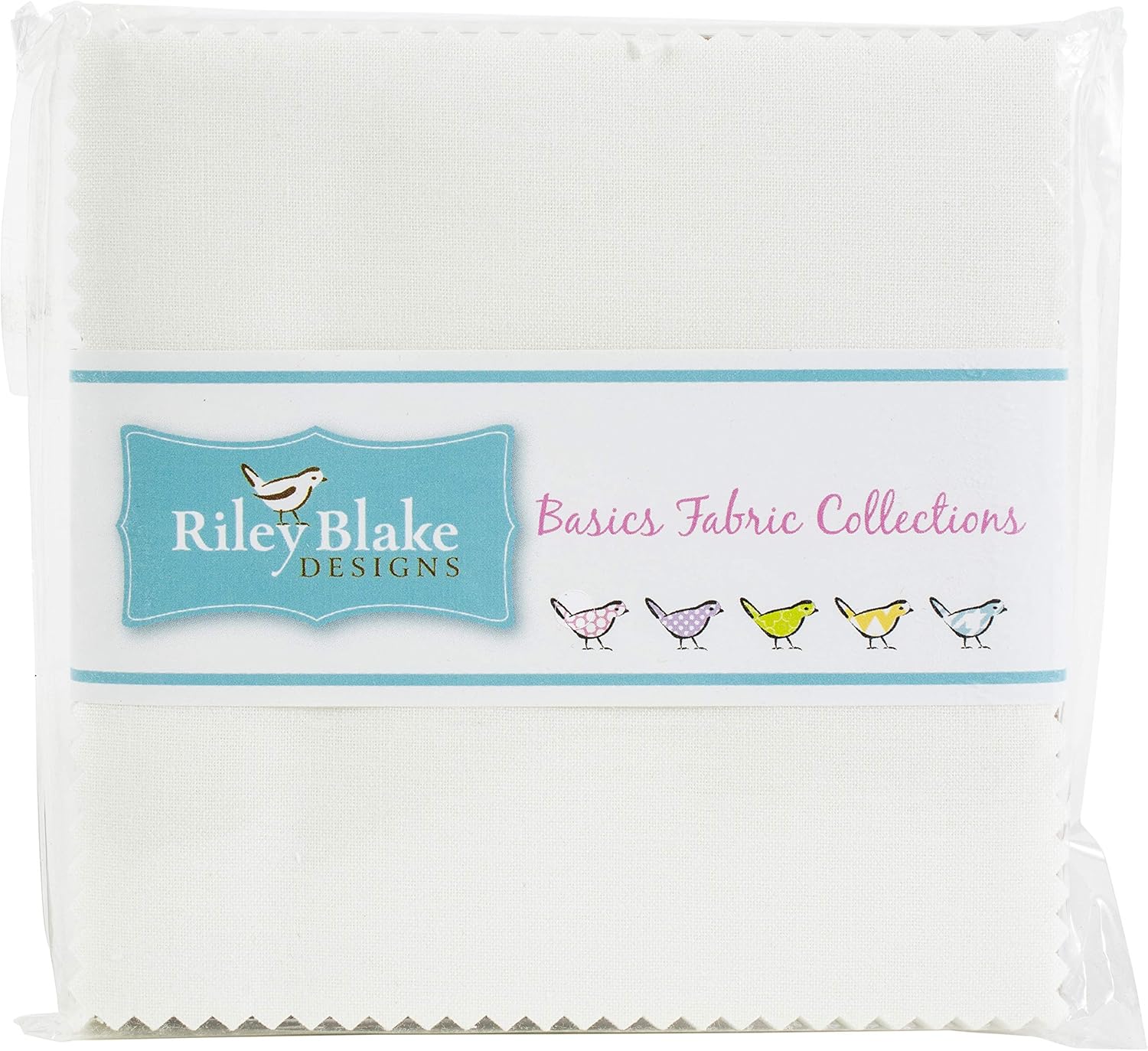 RILEY BLAKE DESIGNS Paquete apilador de 5 pulgadas, confeti de algodón blanco roto