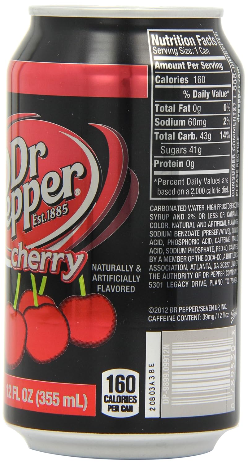 Dr Pepper Cereza 12.0 fl oz (Paquete de 12)