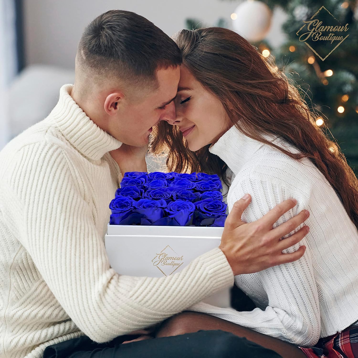 GLAMOUR BOUTIQUE Rosas preservadas en una caja, regalos del día de San Valentín para ella y mamá, decoración de 16 piezas de rosas para regalo de