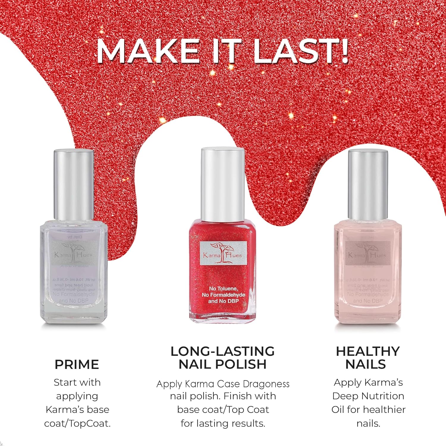 karma organic Esmalte de uñas natural, vegano y libre de crueldad, sin tolueno, sin formaldehído, sin DBP y libre de TPHP, Casa Dragoness