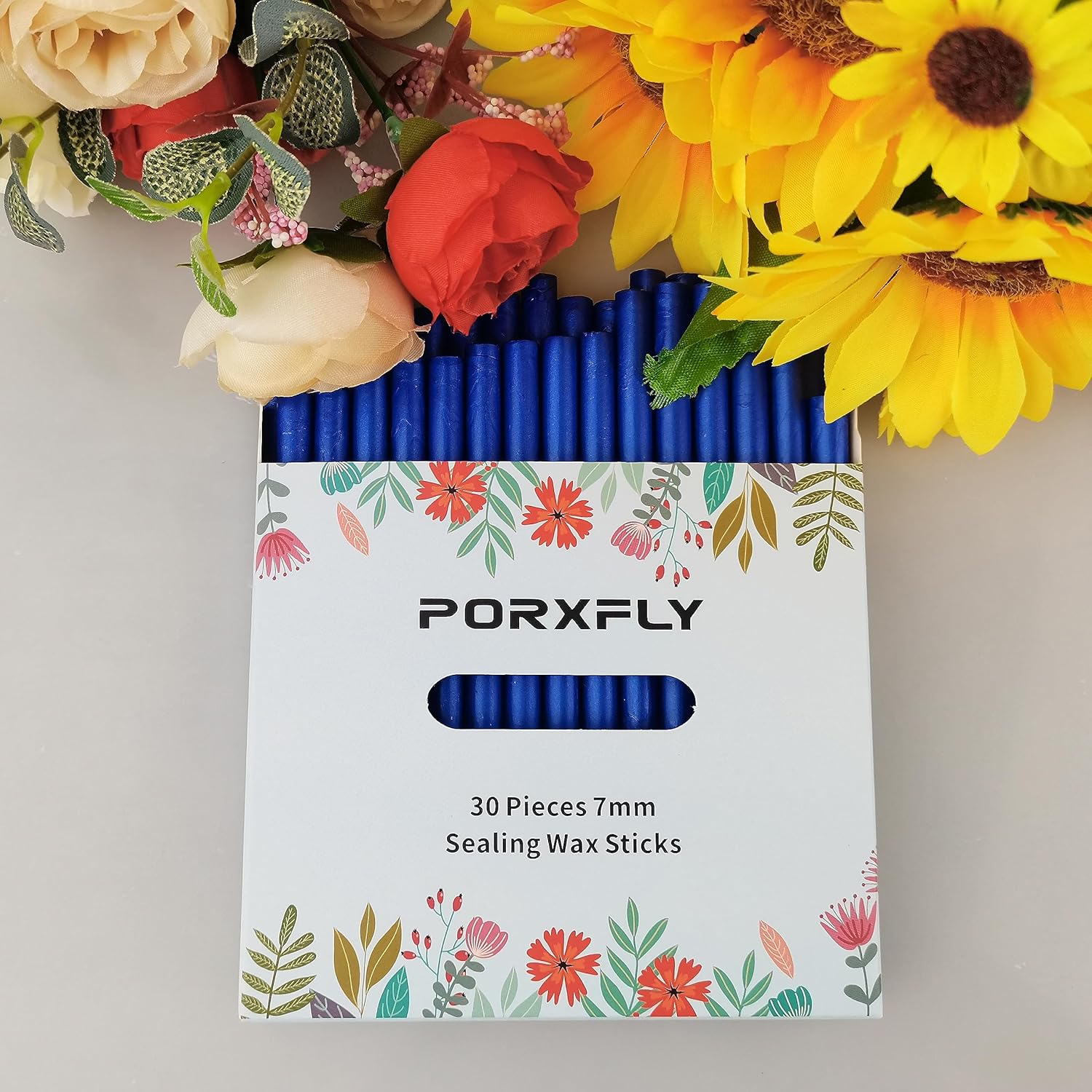 30 barras de cera de sellado de 0.27 pulgadas para pistola de pegamento, mini barras de sellado de cera PORXFLY ideales para tarjetas, sobres,