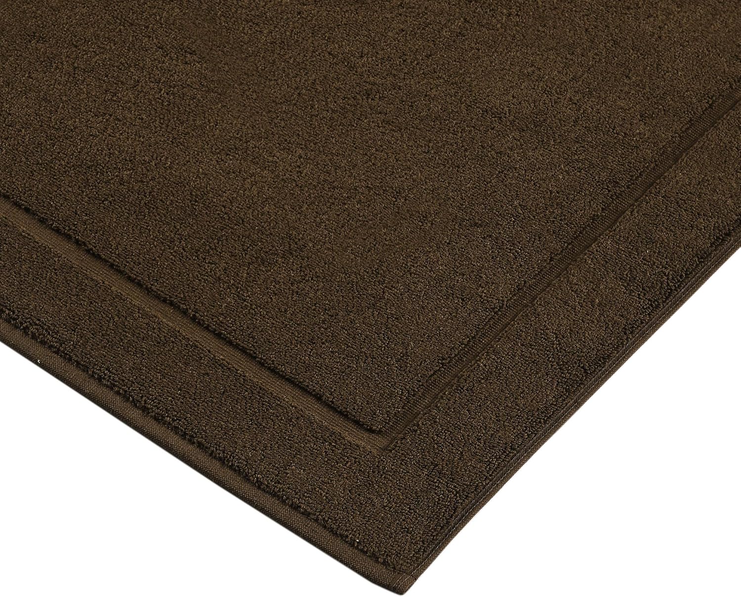 Hawmam Linen Tapetes de baño, 21 x 34 pulgadas, paquete de 2, 100% algodón hilado en anillo, diseño de bandas, altamente absorbentes, lavables a