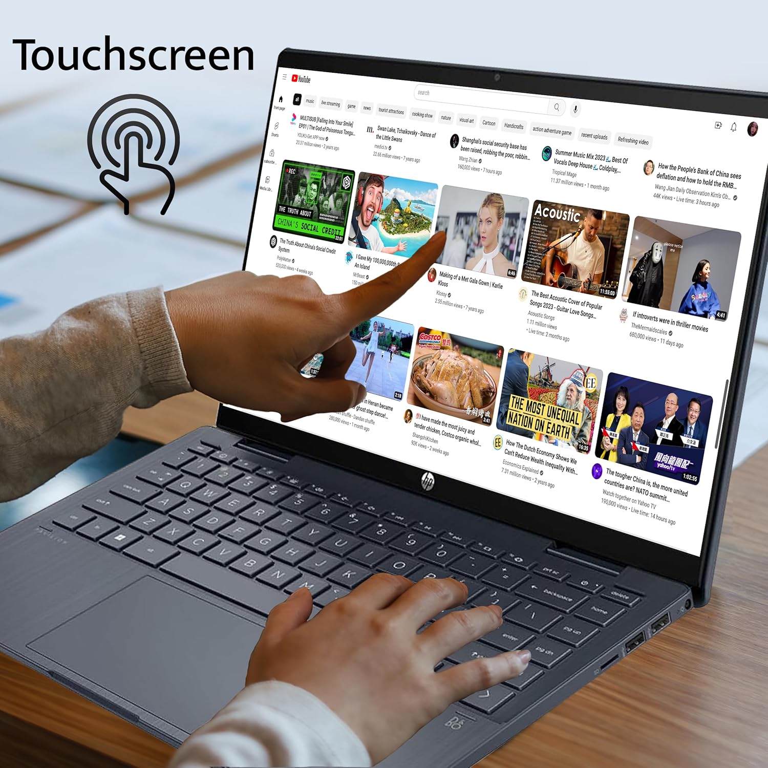 HP Pavilion x360 – Laptop 2 en 1, pantalla táctil FHD de 14 pulgadas, Intel Core i3-1215U, RAM DDR4 de 8 GB, SSD PCIe de 512 GB, gráficos Intel Iris