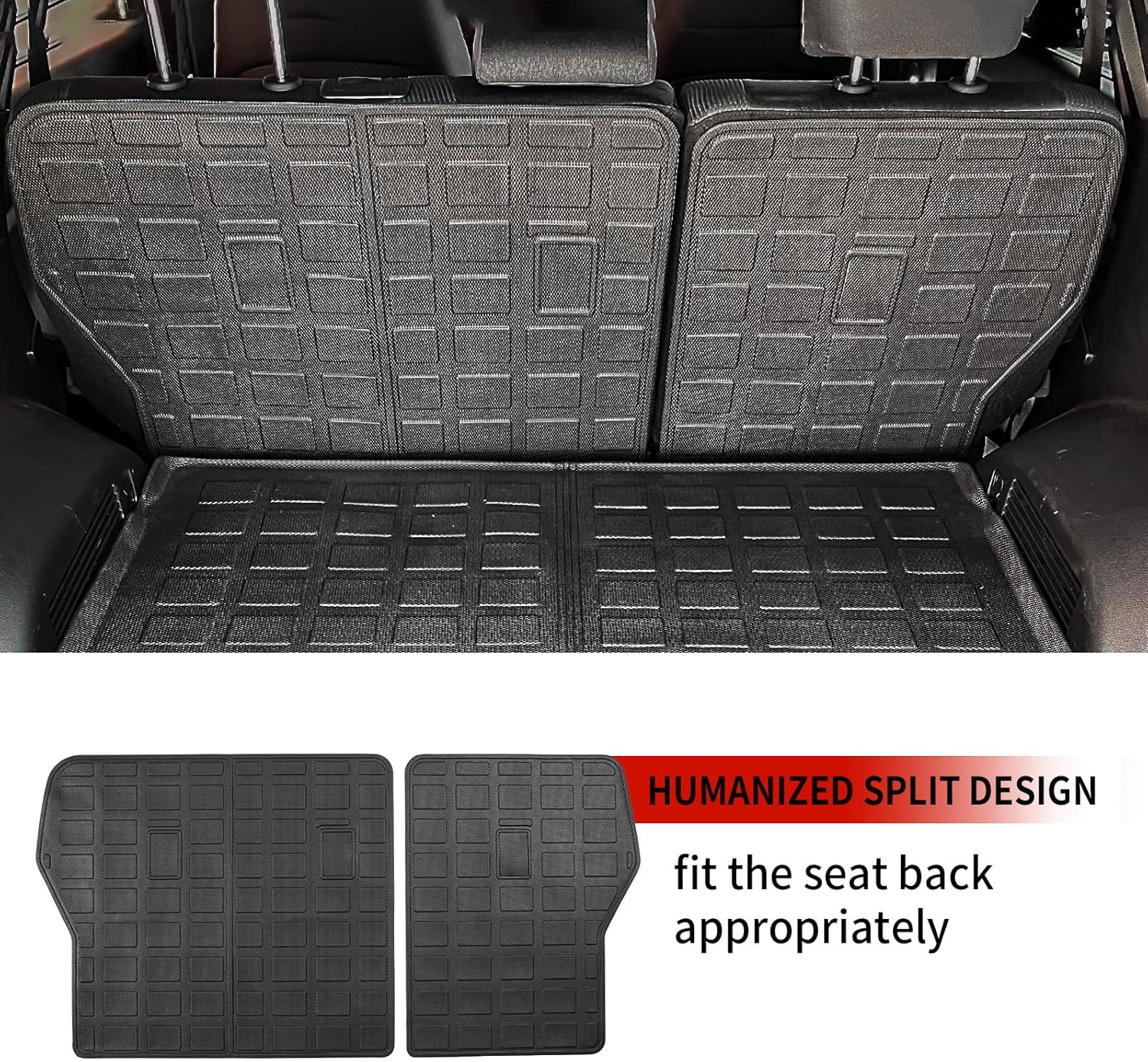 Thinzyou Tapete de carga compatible con Hyundai Santa Fe 2021-2023 de 5 asientos, tapete de carga para maletero de elastómero termoplástico,