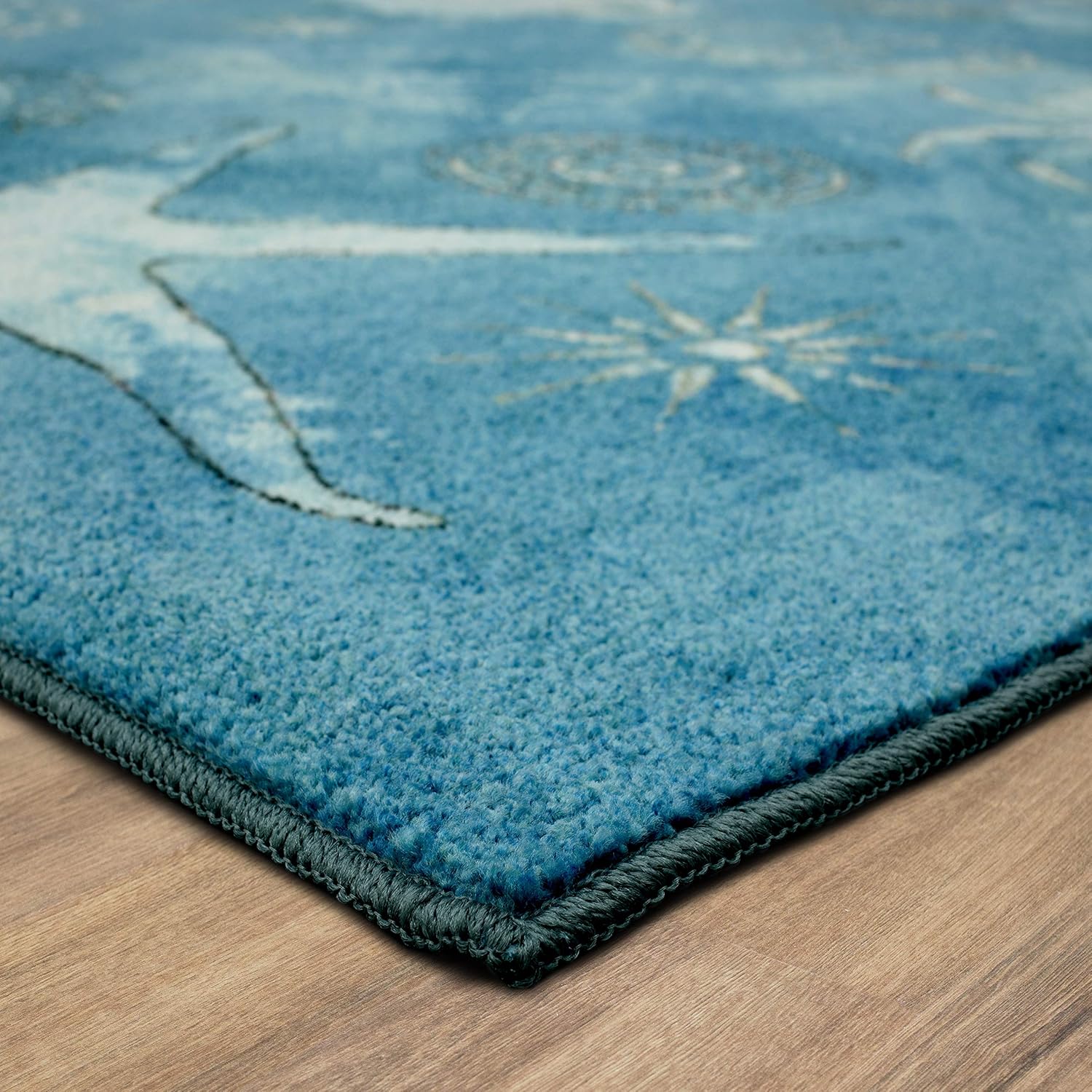 Mohawk Home Coastal Splash Aqua – Alfombra de área, 5 x 8 pies, azul