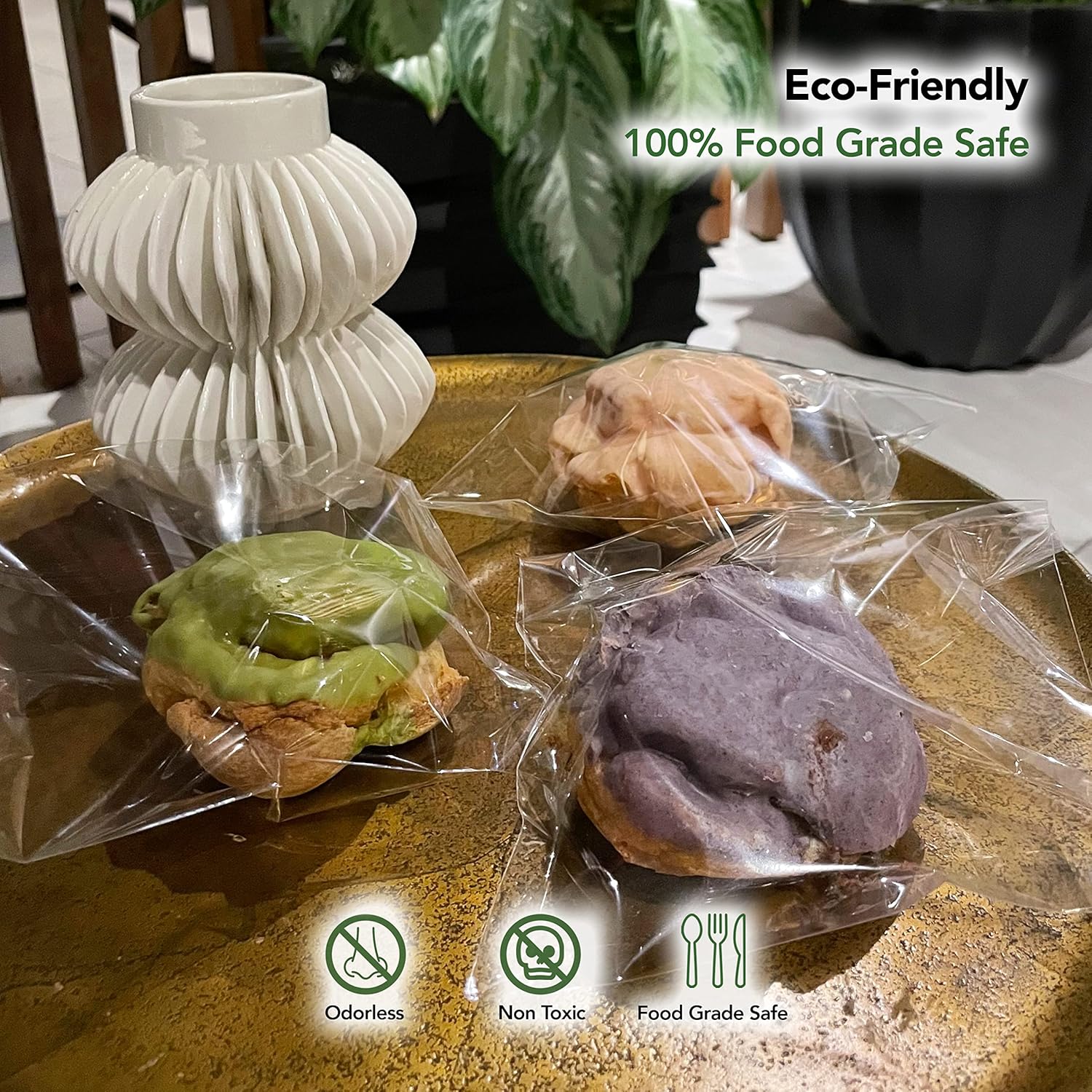 Seal Fresh Bolsas de celofán autosellantes  6 x 6 pulgadas (1000 unidades)  Bolsa de plástico transparente resellable para violonchelo  Bolsas de