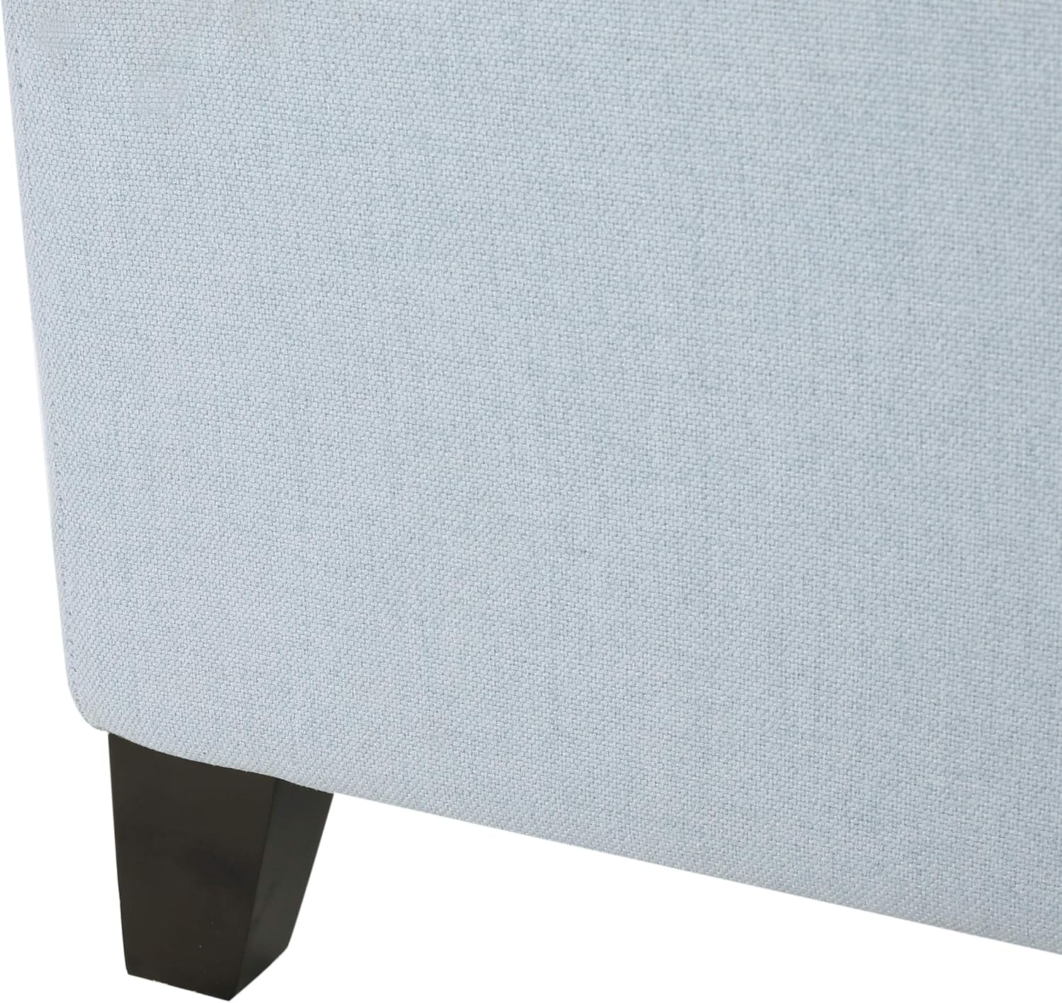 Gabinete Otomano, para almacenamiento, tela color CieloAzulGrisMarrón, Azul (Sky Blue)