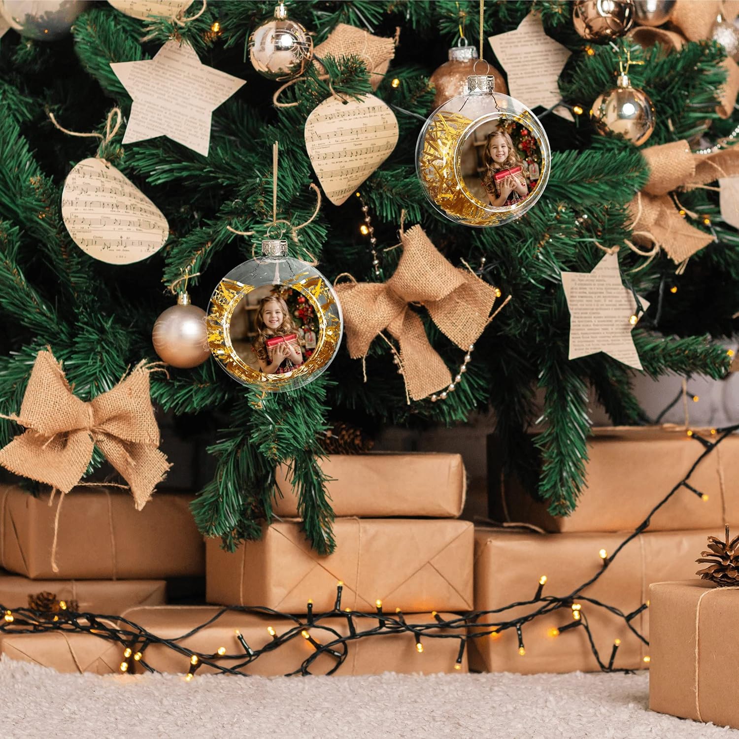 Adornos de bola de Navidad personalizados 2023 colgantes con imagen personalizada, adorno conmemorativo de árbol de cerámica, decoración de árbol de