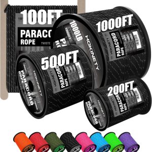 Cuerda de paracaídas reflectante de 1000 libras  50 pies 0.157 in 12 hebras para cuerdas para paracaídas utilidad para tienda de campaña, camping, Cuerda de paracaídas reflectante de 1000 libras  50 pies 0.157 in 12 hebras para cuerdas para paracaídas utilidad para tienda de campaña, camping,