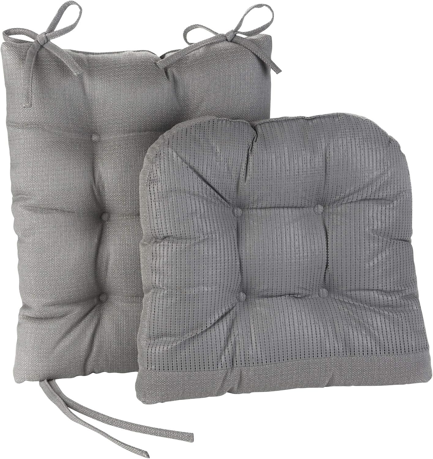 Klear Vu Omega – Juego de cojines antideslizantes para silla mecedora con acolchado grueso y diseño copetudo, incluye almohadilla de asiento y