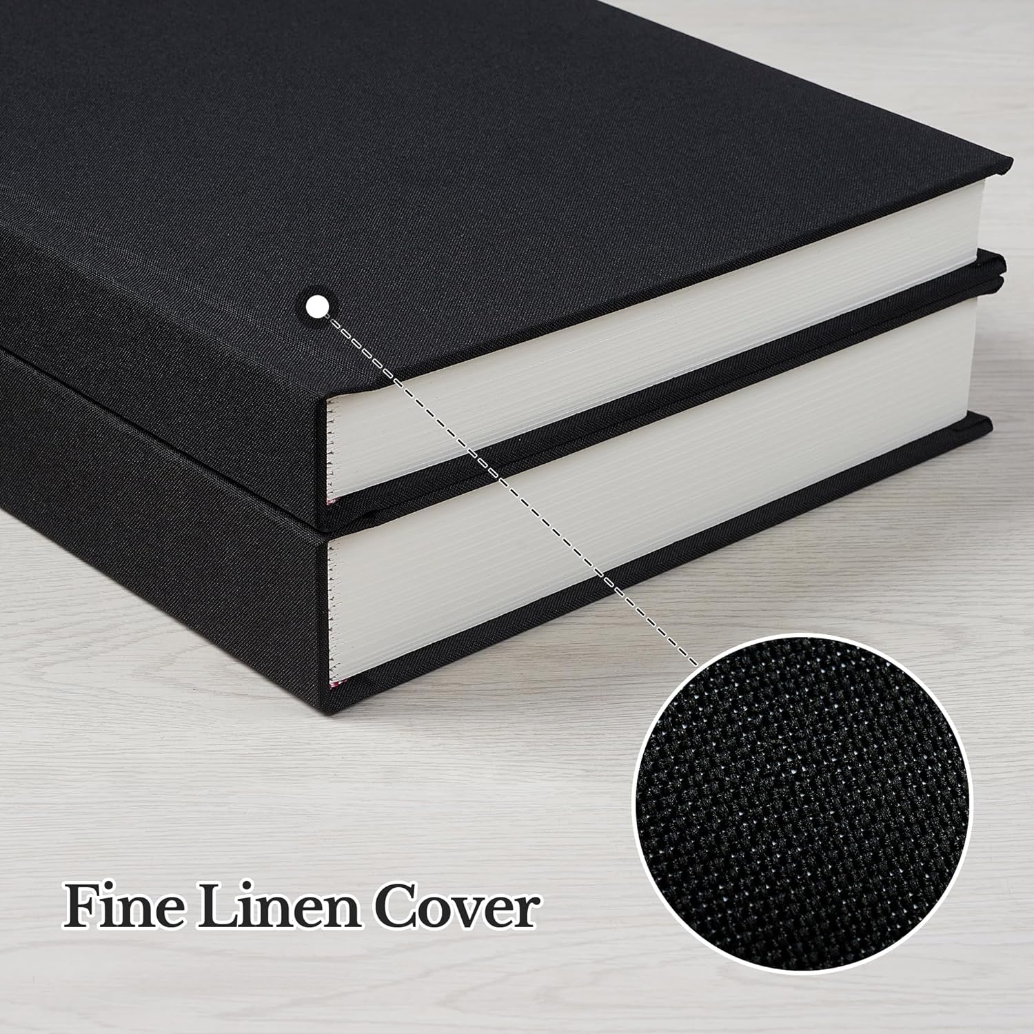 Pssoss Álbum de fotos de 5 x 7 pulgadas con cubierta de lino para escritura, álbum de fotos de 5 x 7 pulgadas, con capacidad para 30 fotos, ideal
