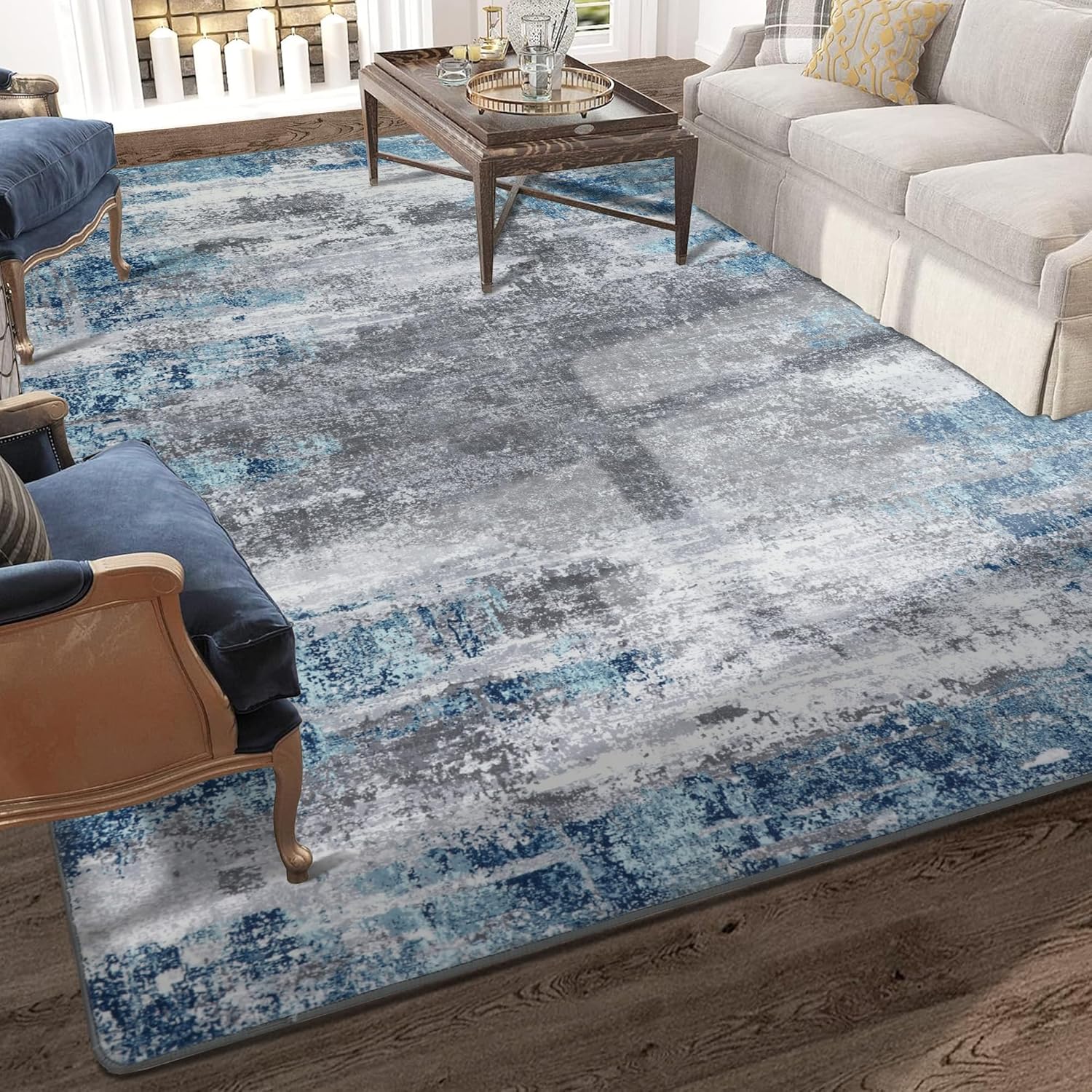 Alfombras de área para dormitorio, sala de estar, lavables a máquina, suaves, grandes, modernas, abstractas, para comedor, alfombra antideslizante
