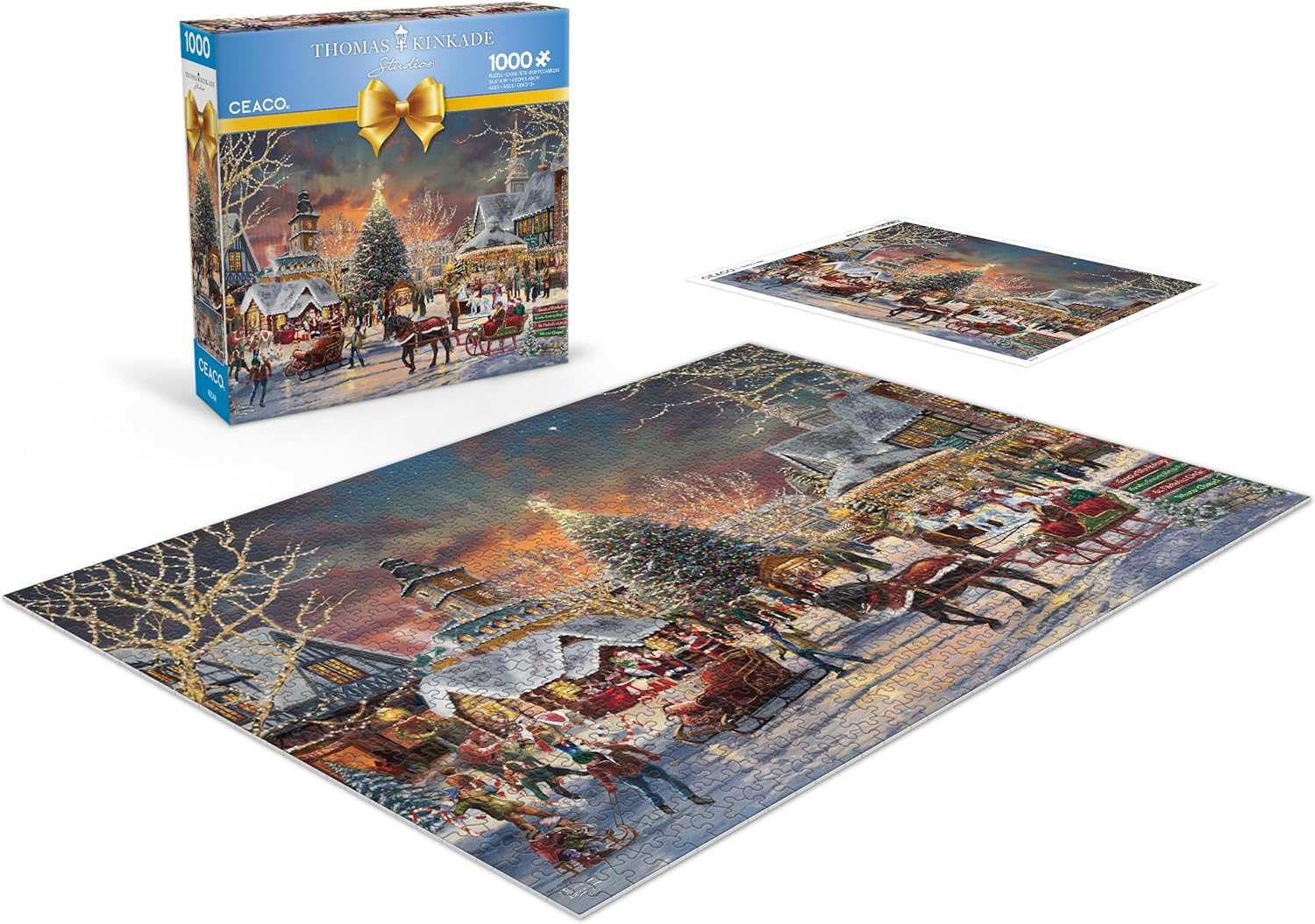 Ceaco – Thomas Kinkade – Holiday – Festival de Navidad – Rompecabezas de 1000 piezas