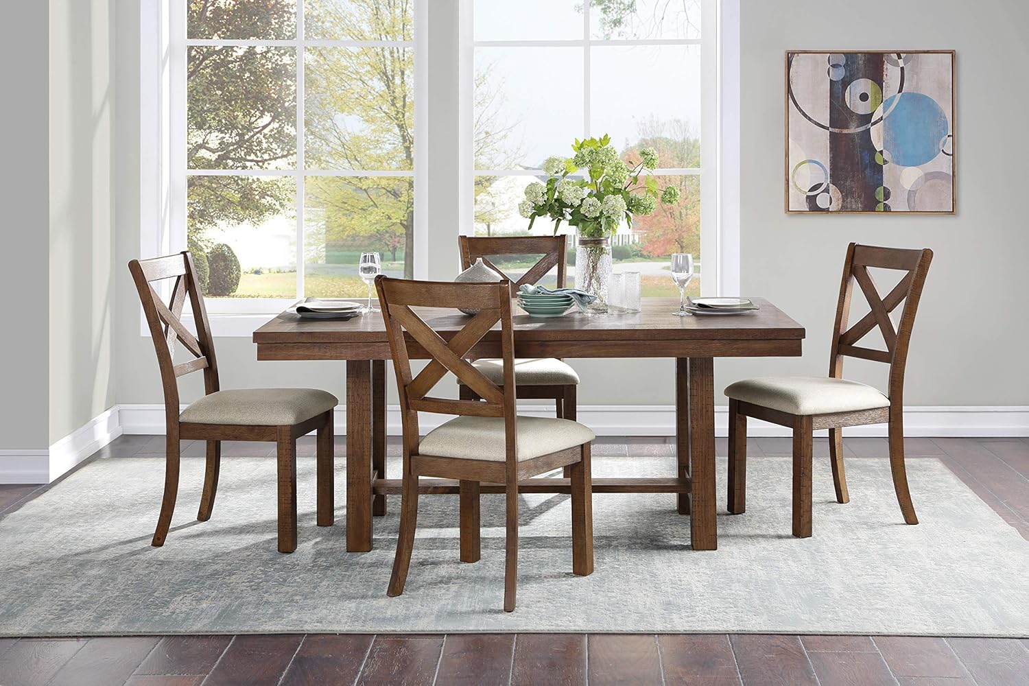 Lexicon Jones – Silla de comedor (juego de 2), color marrón