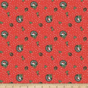 Springs Creative Peanuts Christmas Snoopy Toss – Tela para patio, color rojo Springs Creative Peanuts Christmas Snoopy Toss – Tela para patio, color rojo