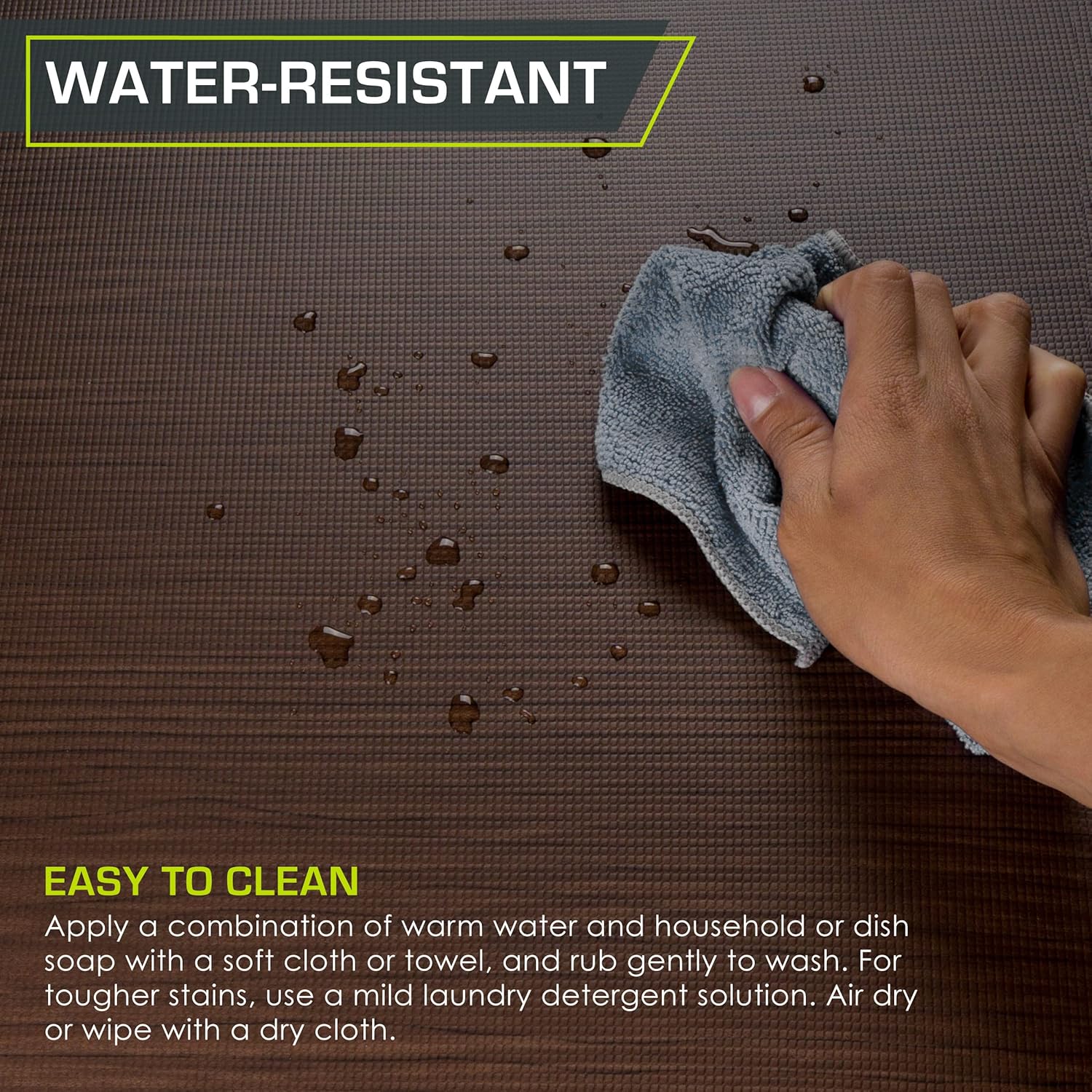 ProsourceFit Tapete de rompecabezas de grano de madera de 12 pulgadas, 6 azulejos de espuma EVA entrelazados (24 pies cuadrados) para equipos de
