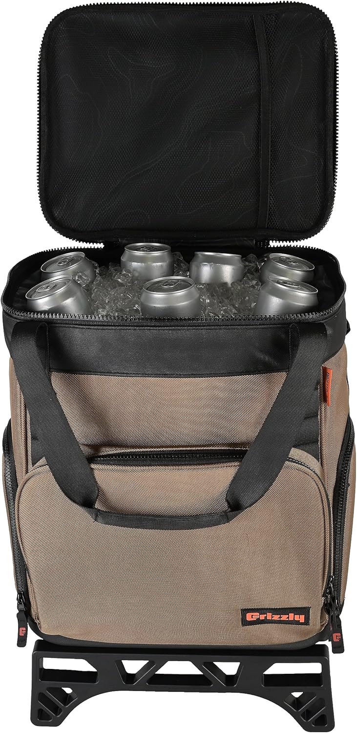 Grizzly Drifter – Bolsa enfriadora de 30 ruedas de lados suaves  30 cuartos de galón  Baúl de hielo para playa, barco, camping, coche, pesca, golf,